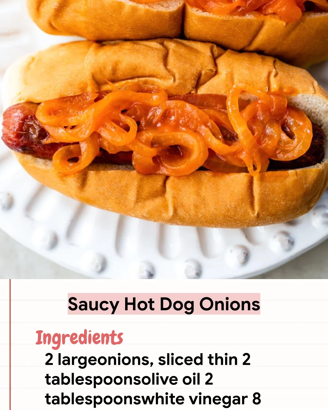 Low Carb Recipe Saucy Hot Dog Onions