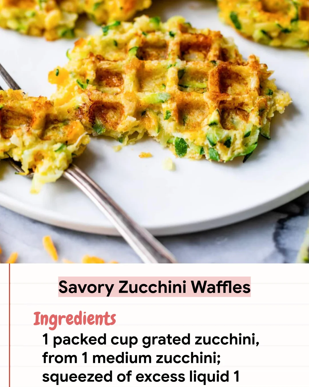 Low Carb Recipe Savory Zucchini Waffles
