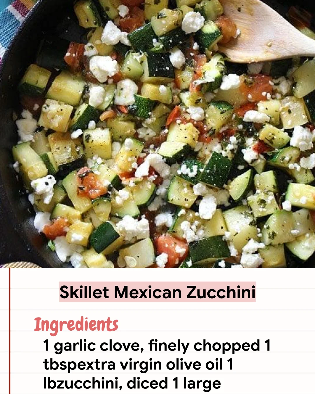 Low Carb Recipe Skillet Mexican Zucchini