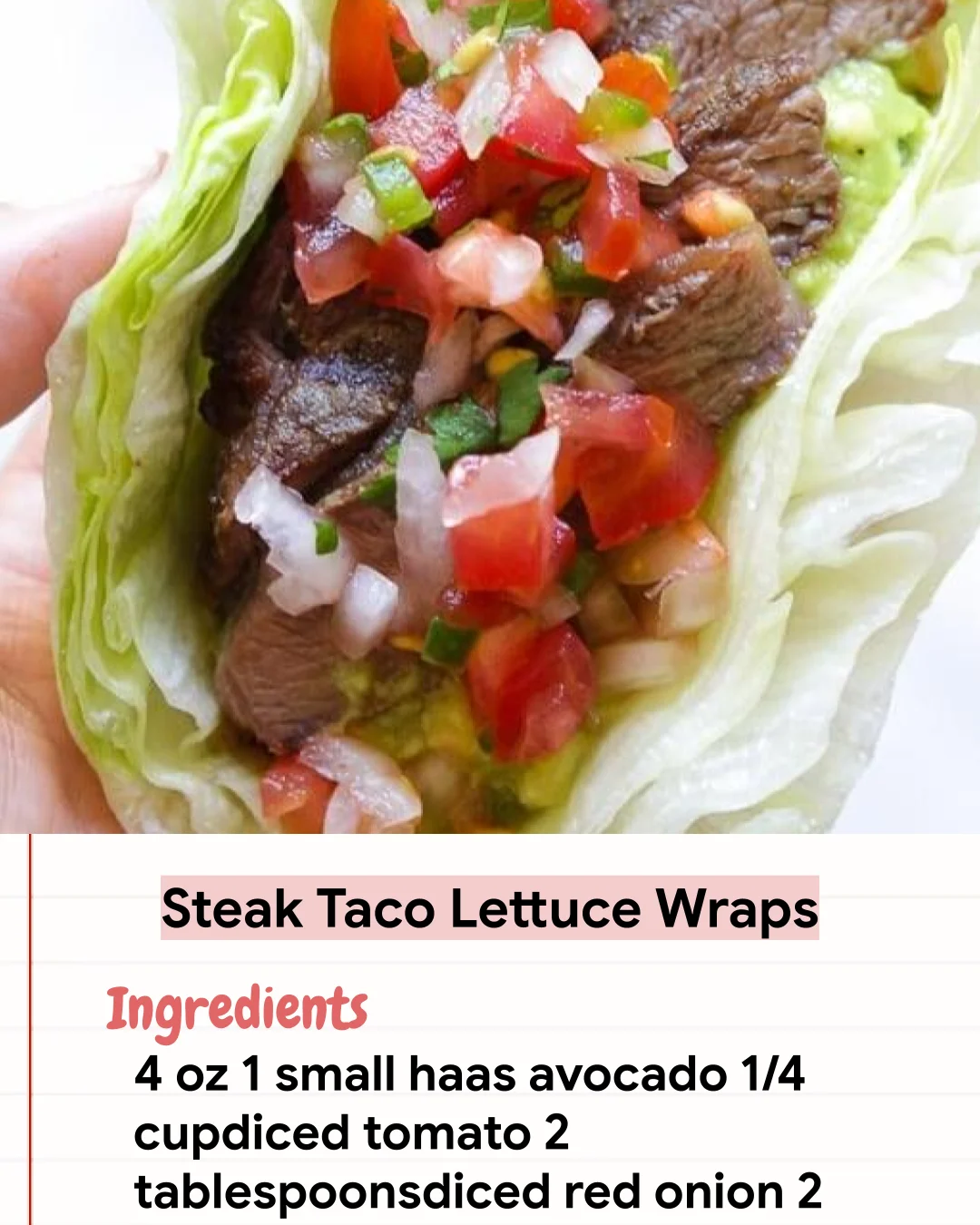 Low Carb Recipe Steak Taco Lettuce Wraps