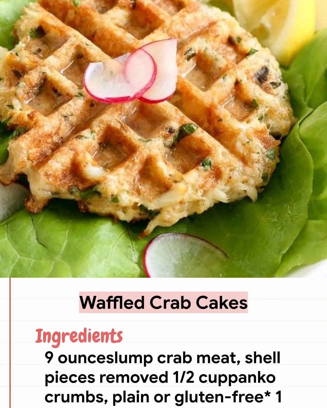 Low Carb Recipe Waffled Crab Cakes