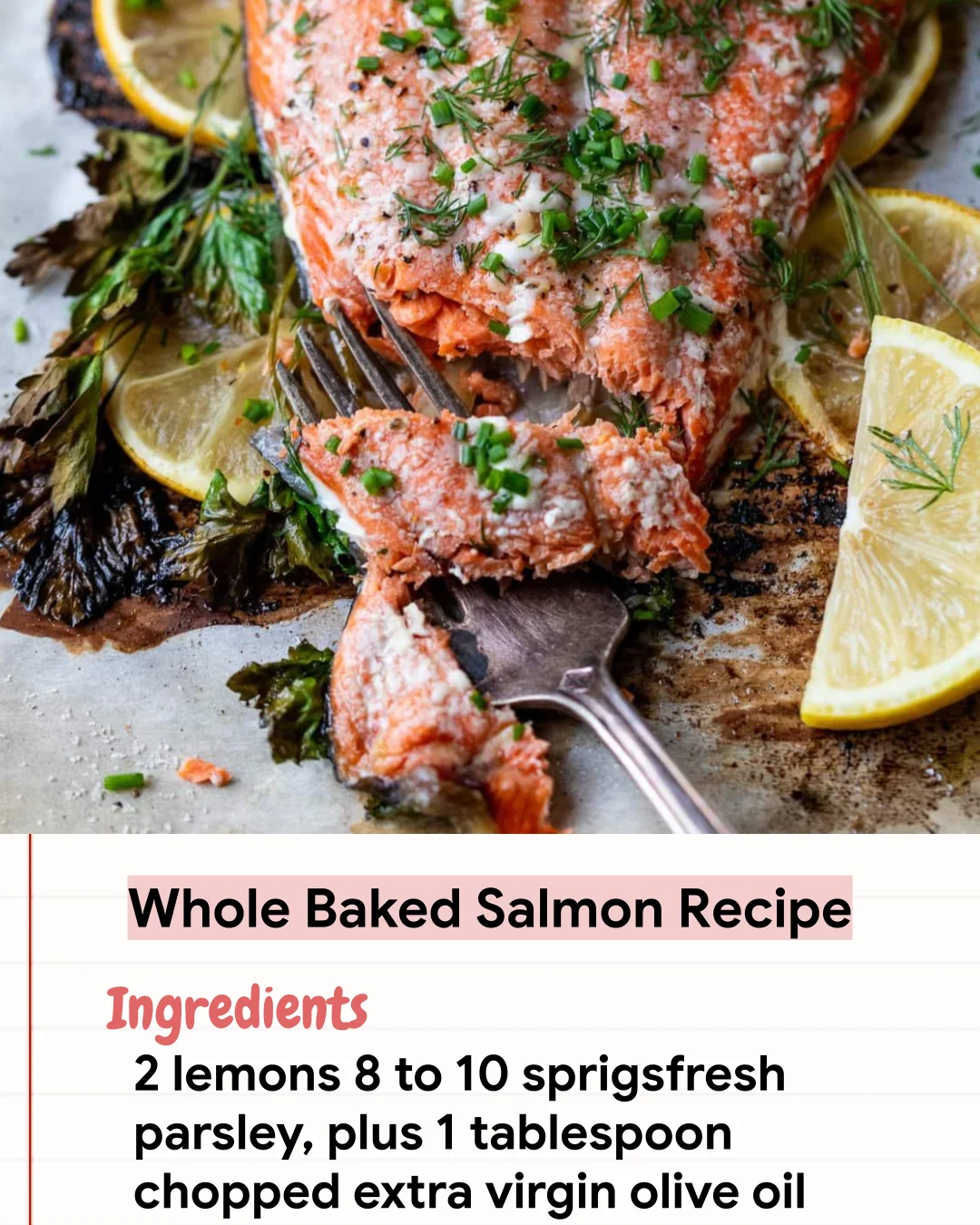 Low Carb Recipe Whole Baked Salmon Recipe