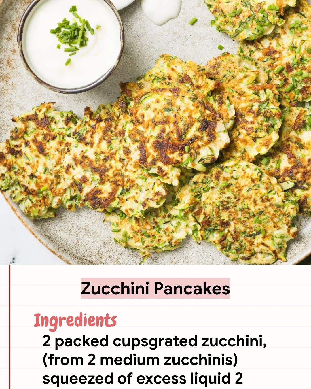 Low Carb Recipe Zucchini Pancakes