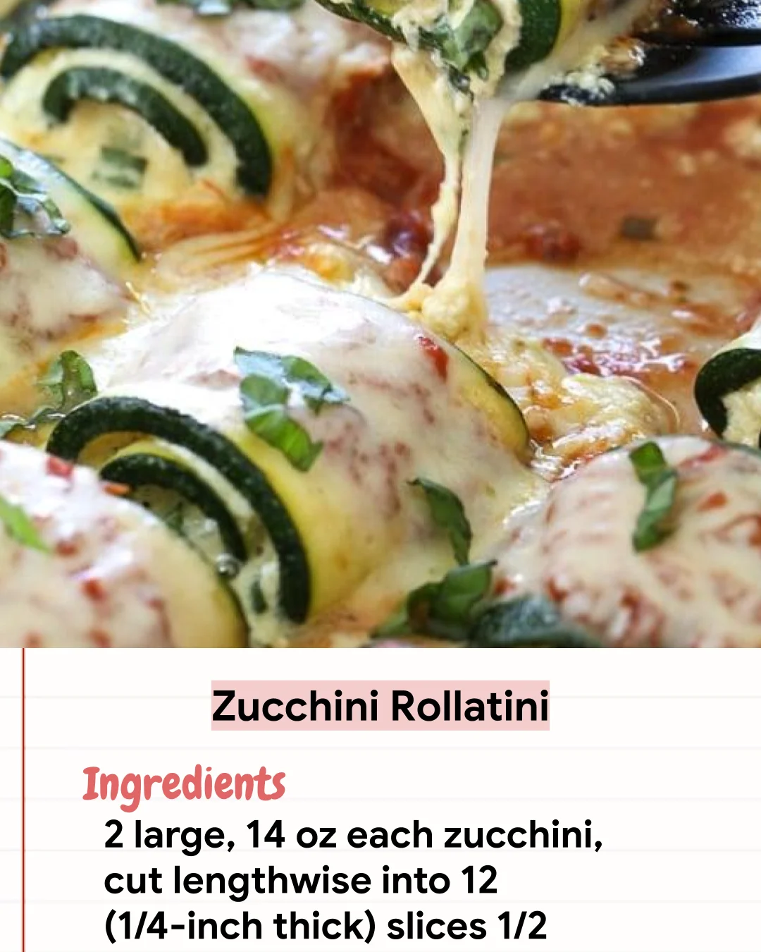 Low Carb Recipe Zucchini Rollatini