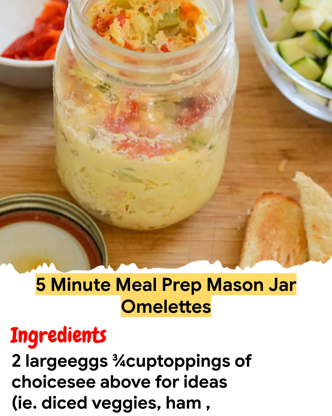 Meal Prep Recipe 5 Minute Meal Prep Mason Jar Omelettes