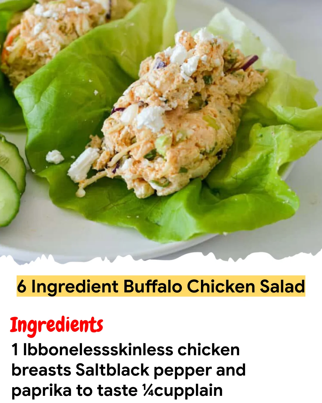 Meal Prep Recipe 6 Ingredient Buffalo Chicken Salad