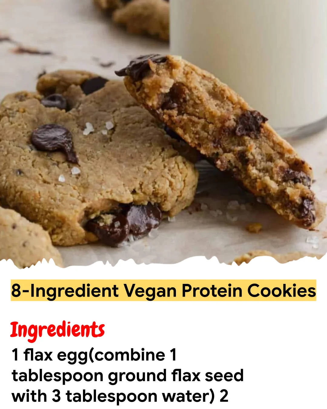 Meal Prep Recipe 8-Ingredient Vegan Protein Cookies