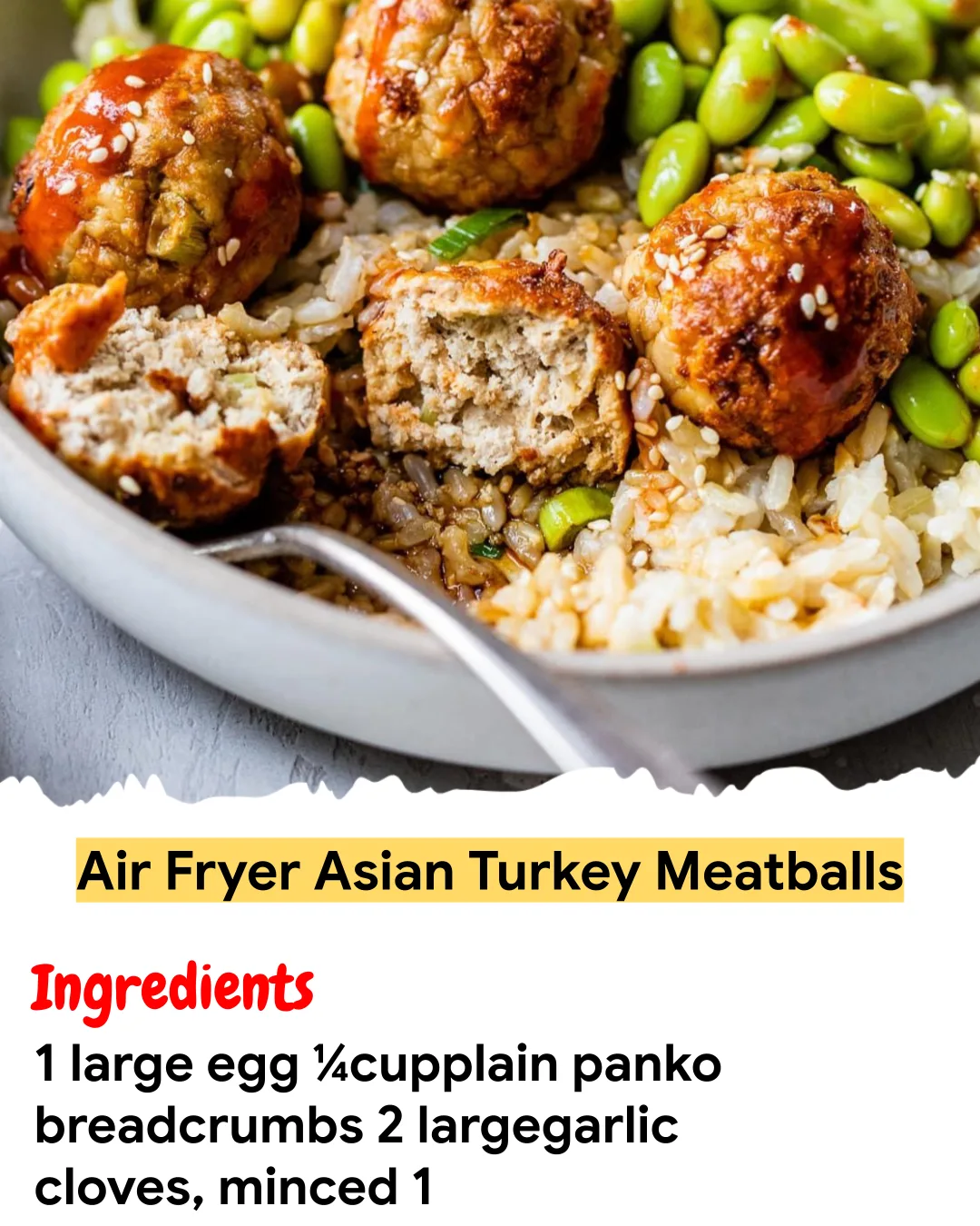 Meal Prep Recipe Air Fryer Asian Turkey Meatballs