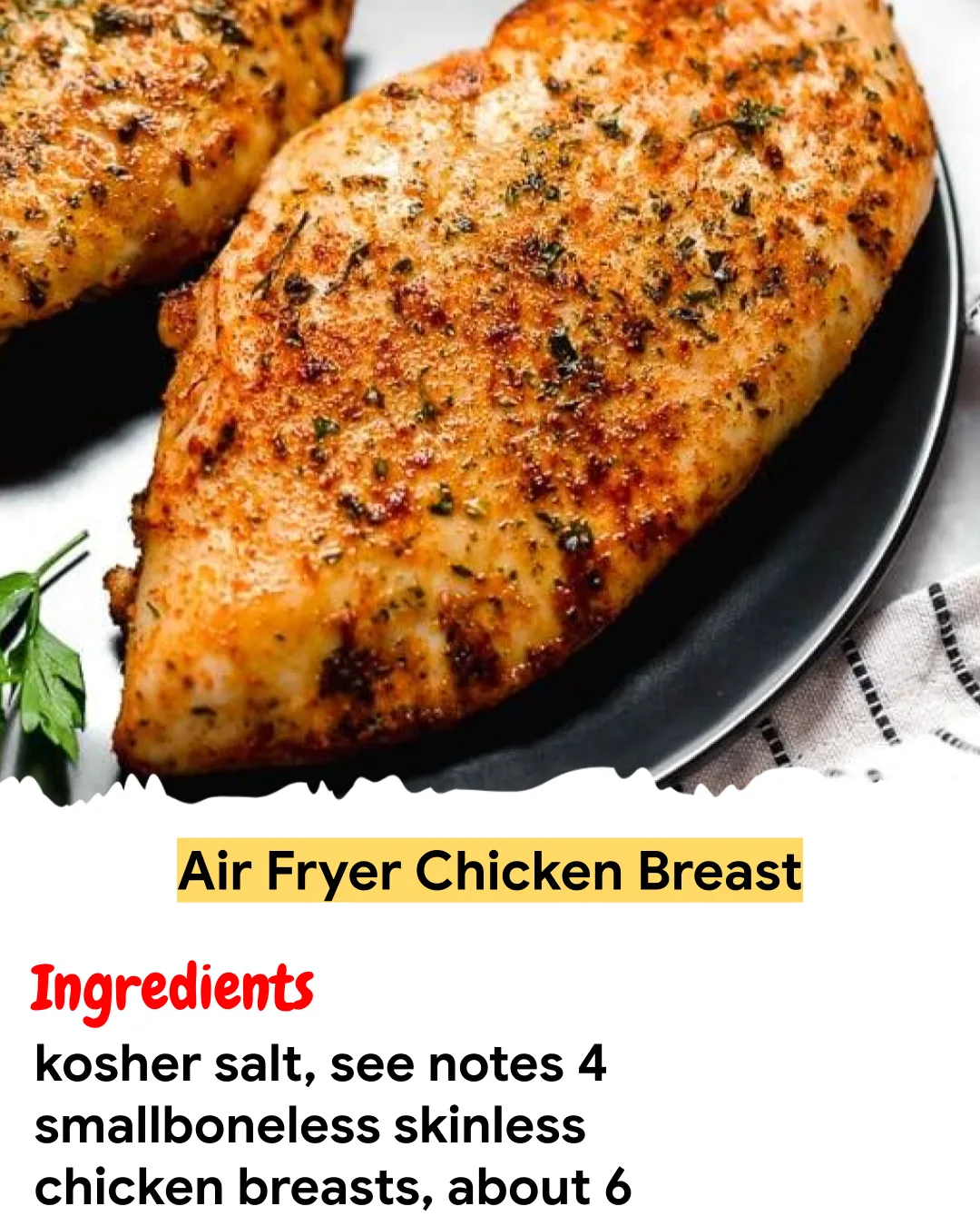 Meal Prep Recipe Air Fryer Chicken Breast