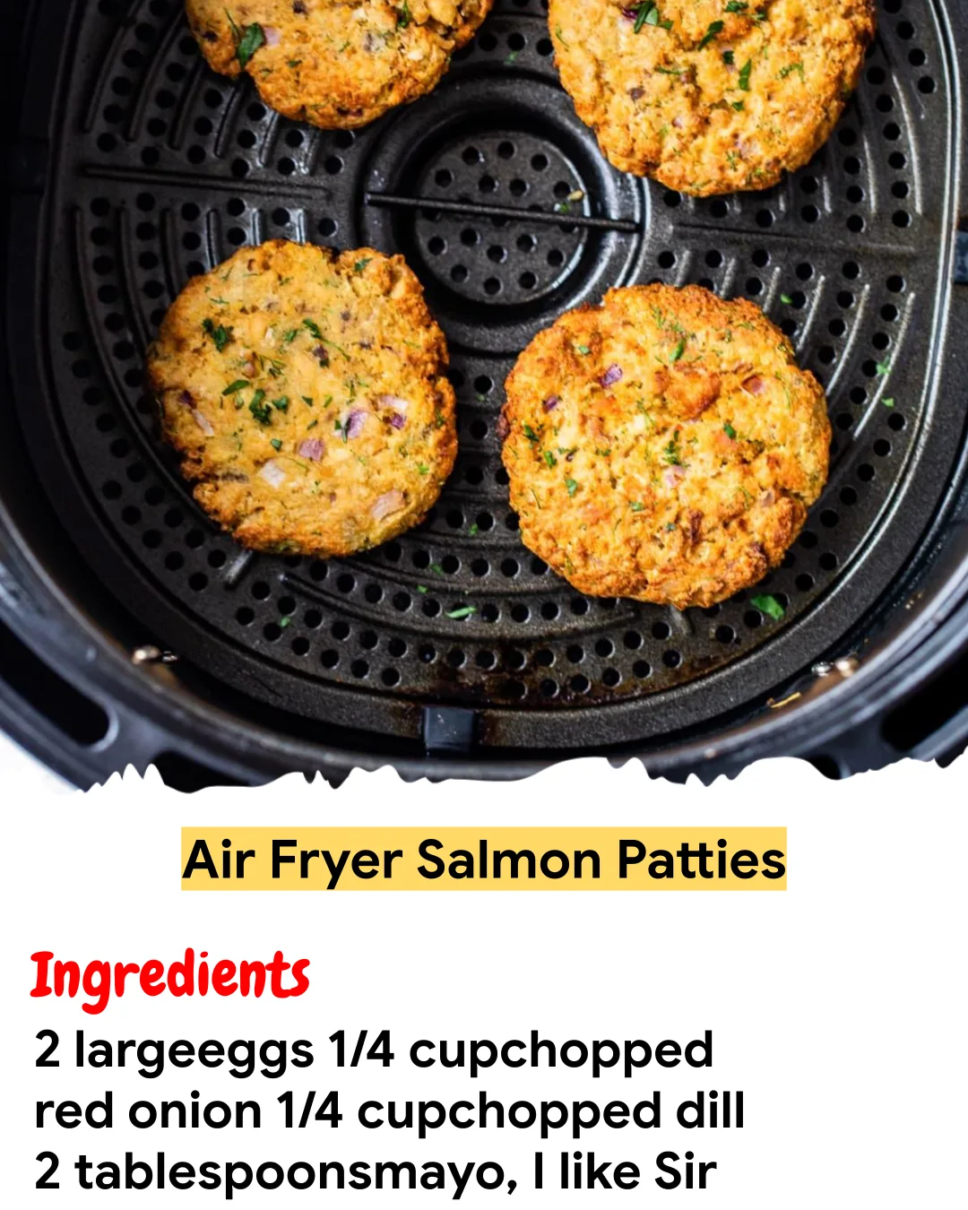 Meal Prep Recipe Air Fryer Salmon Patties