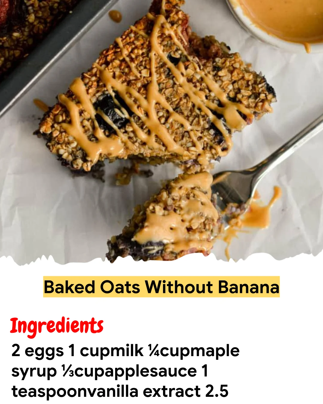 Meal Prep Recipe Baked Oats Without Banana