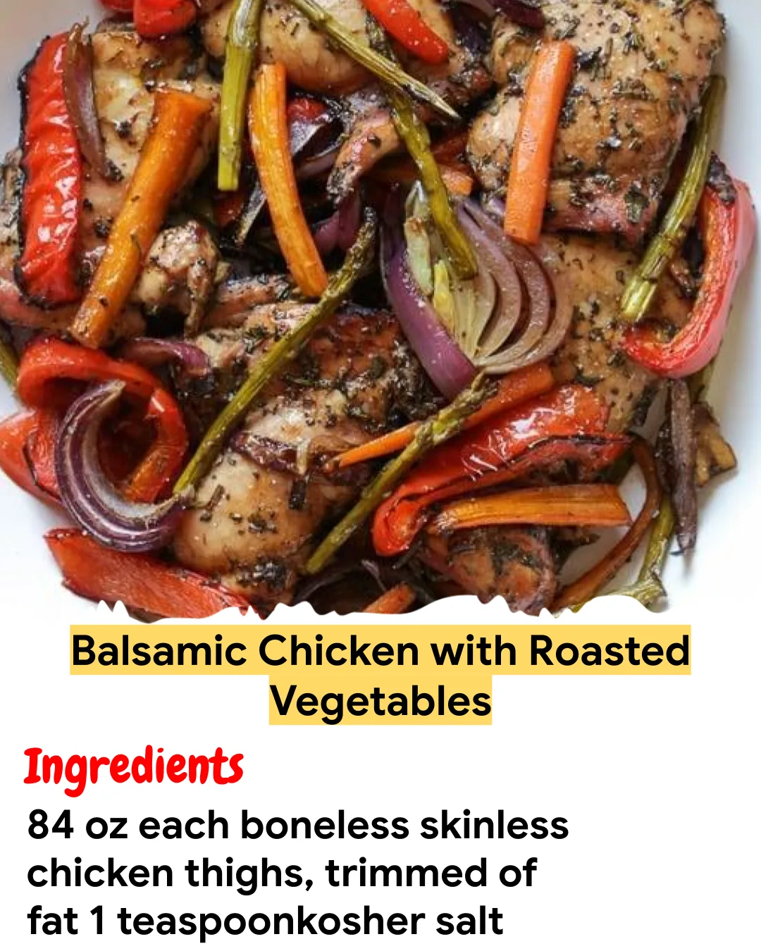 Meal Prep Recipe Balsamic Chicken with Roasted Vegetables