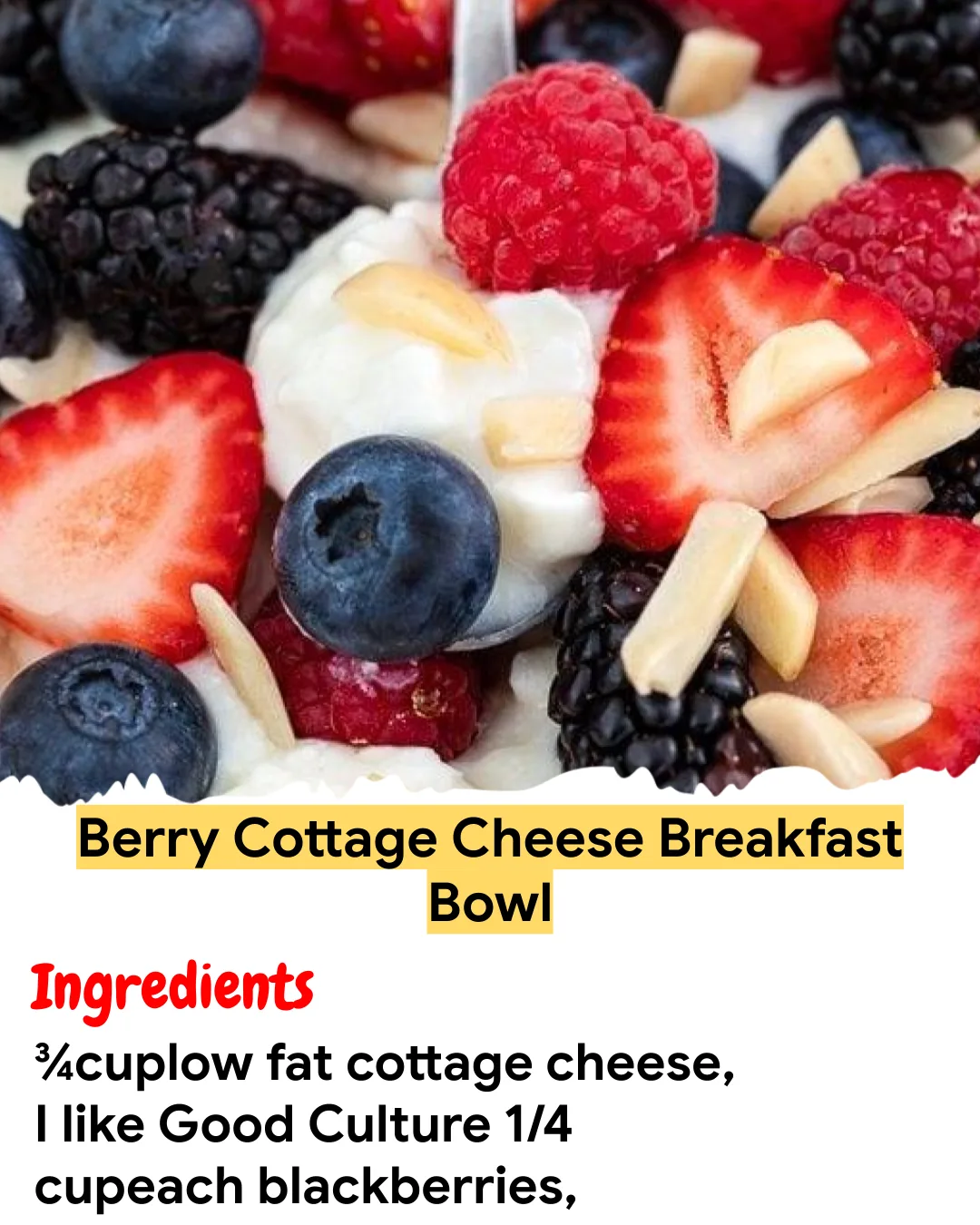 Meal Prep Recipe Berry Cottage Cheese Breakfast Bowl
