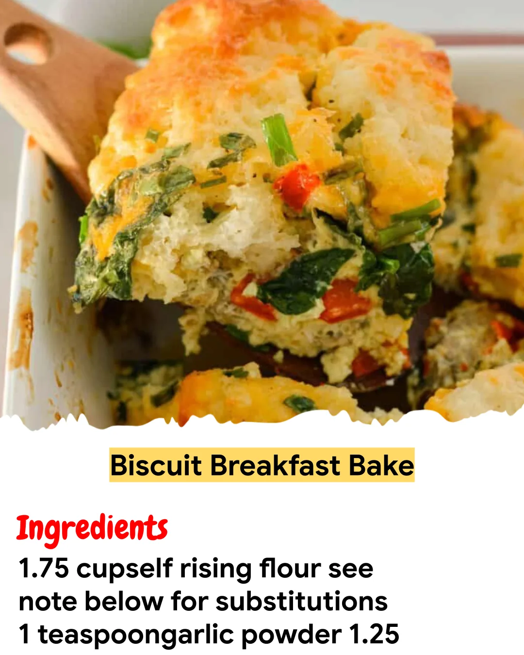Meal Prep Recipe Biscuit Breakfast Bake