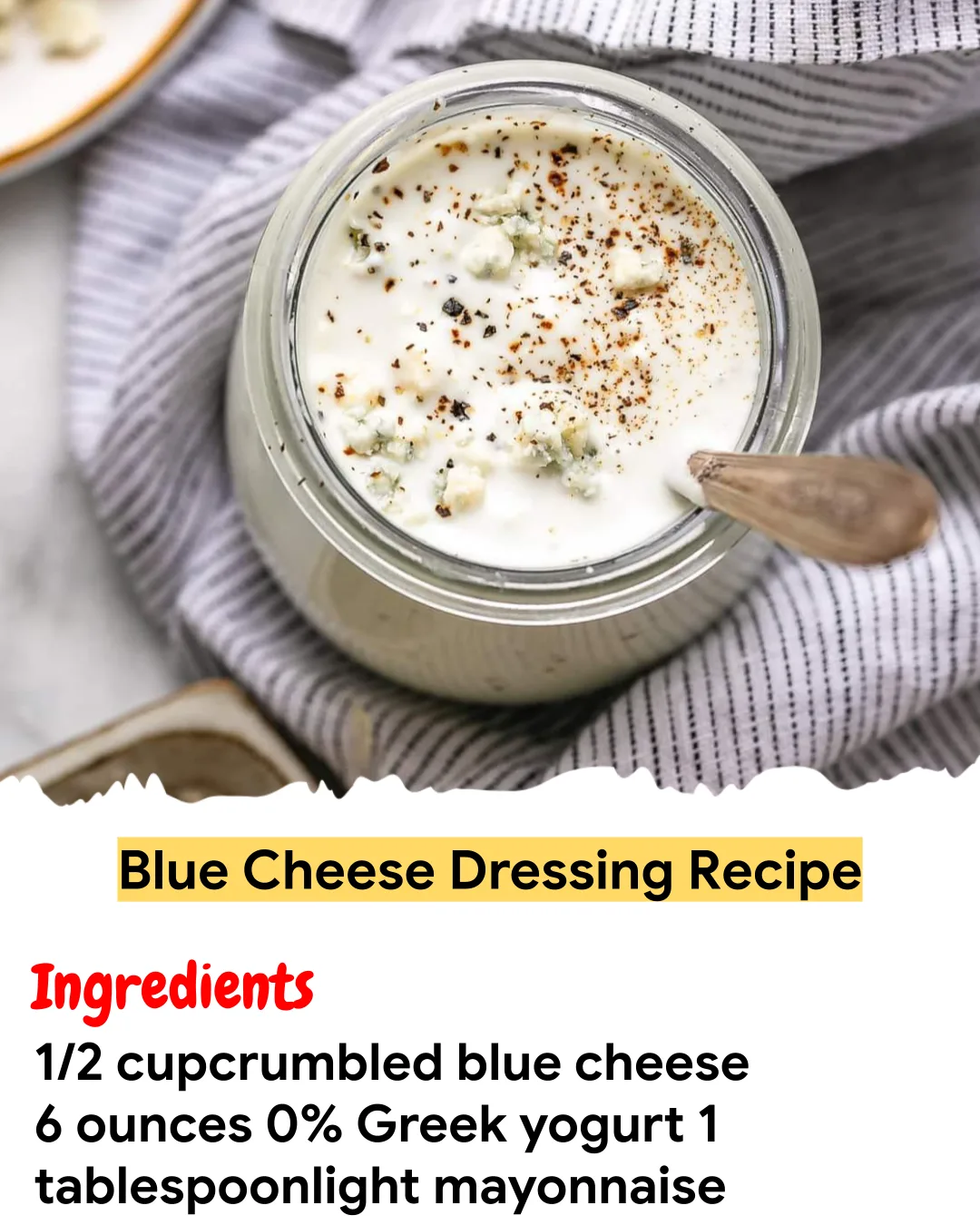 Meal Prep Recipe Blue Cheese Dressing Recipe