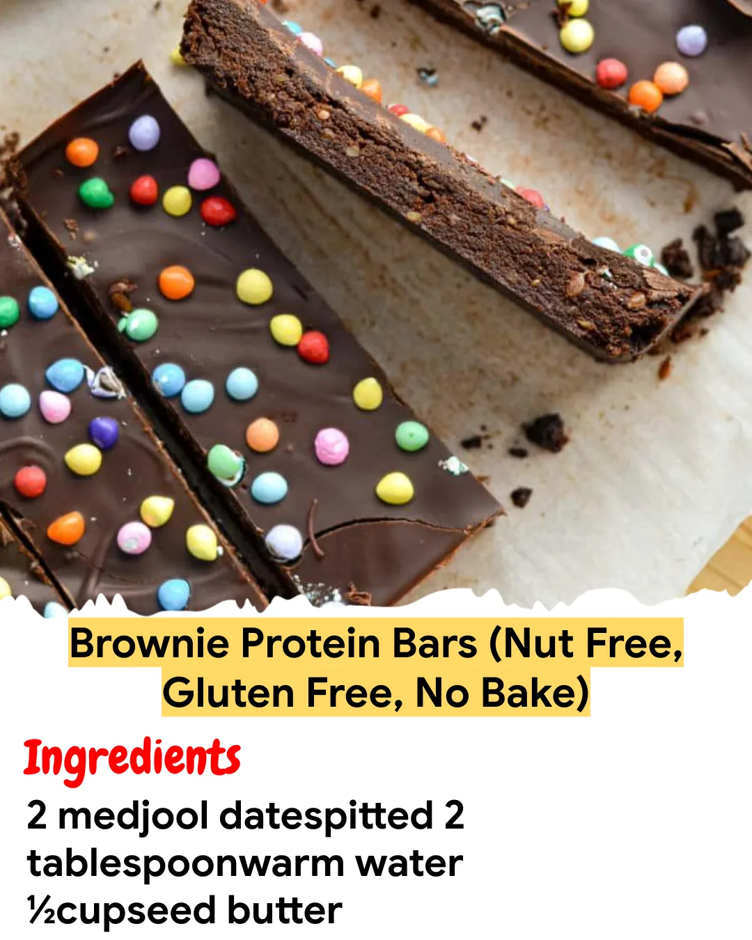 Meal Prep Recipe Brownie Protein Bars (Nut Free, Gluten Free, No Bake)