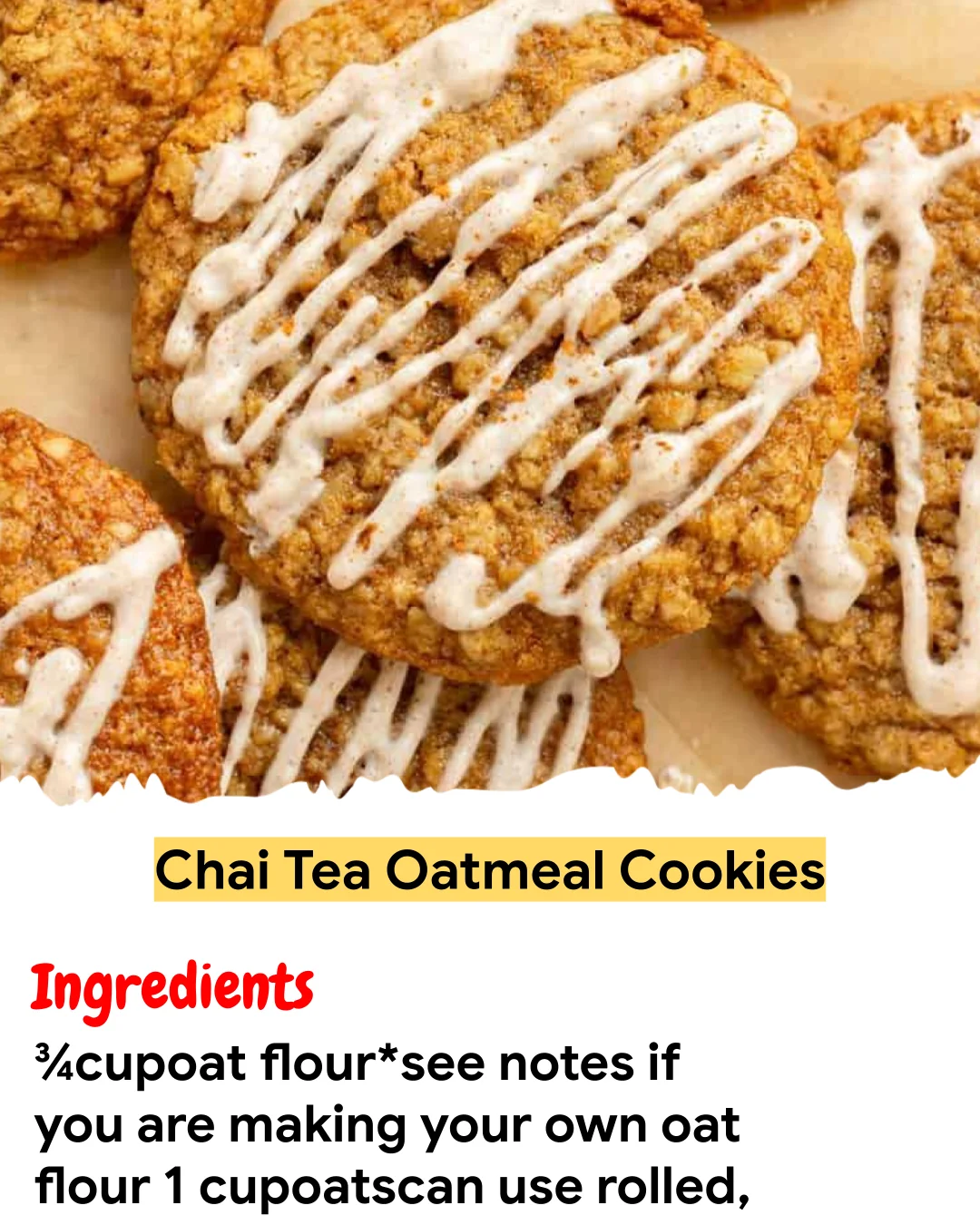Meal Prep Recipe Chai Tea Oatmeal Cookies