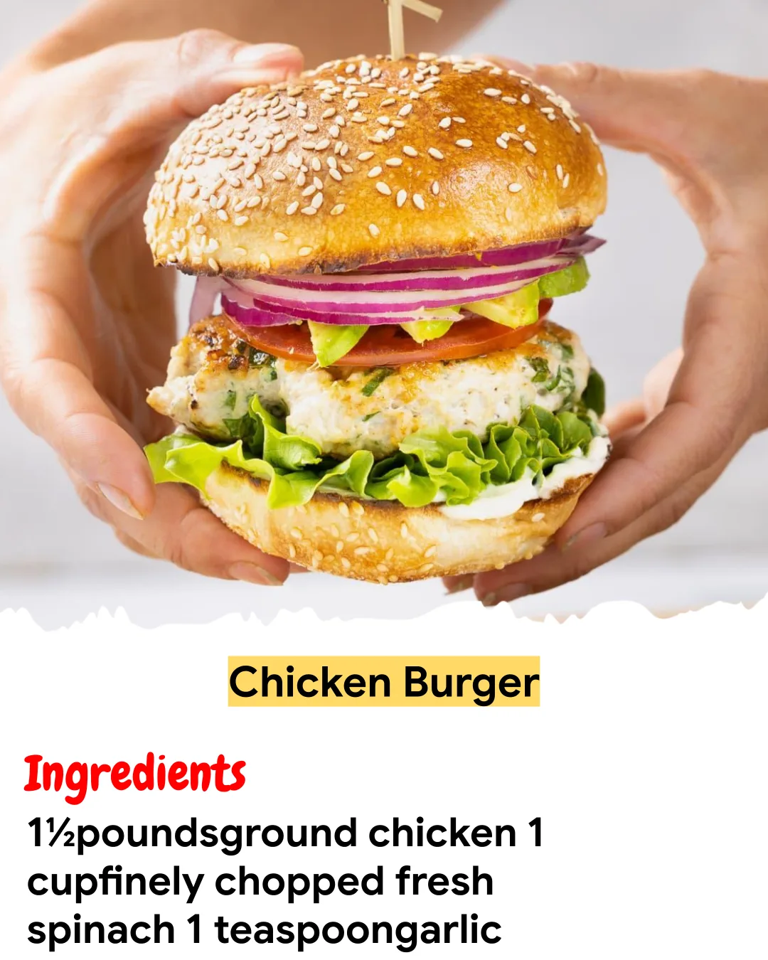 Meal Prep Recipe Chicken Burger