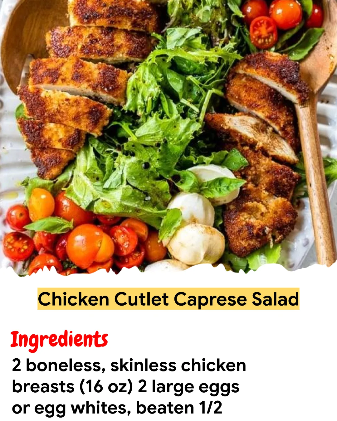 Meal Prep Recipe Chicken Cutlet Caprese Salad