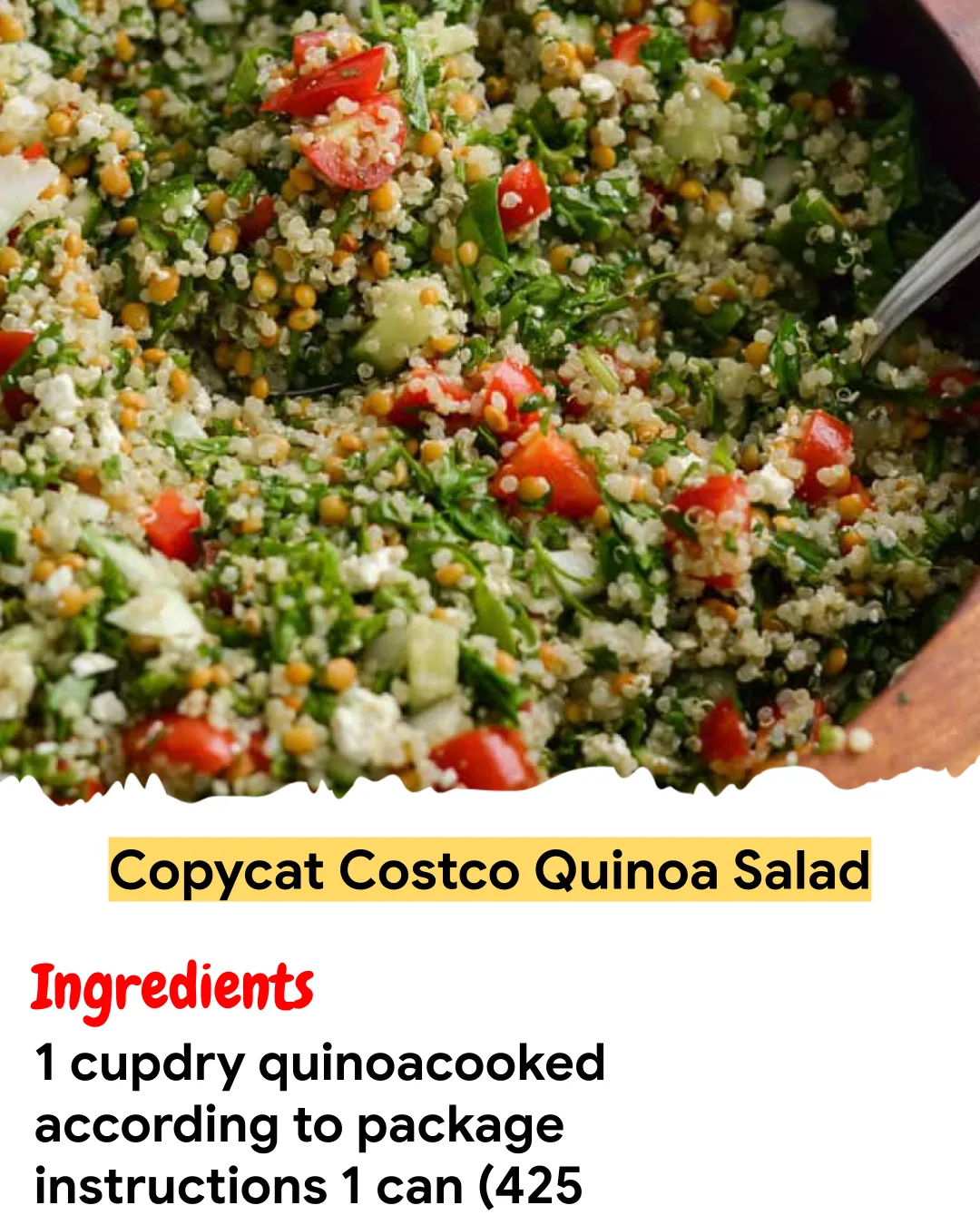 Meal Prep Recipe Copycat Costco Quinoa Salad