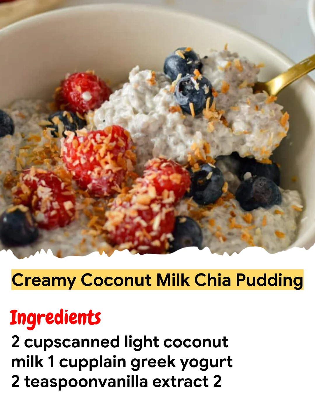 Meal Prep Recipe Creamy Coconut Milk Chia Pudding