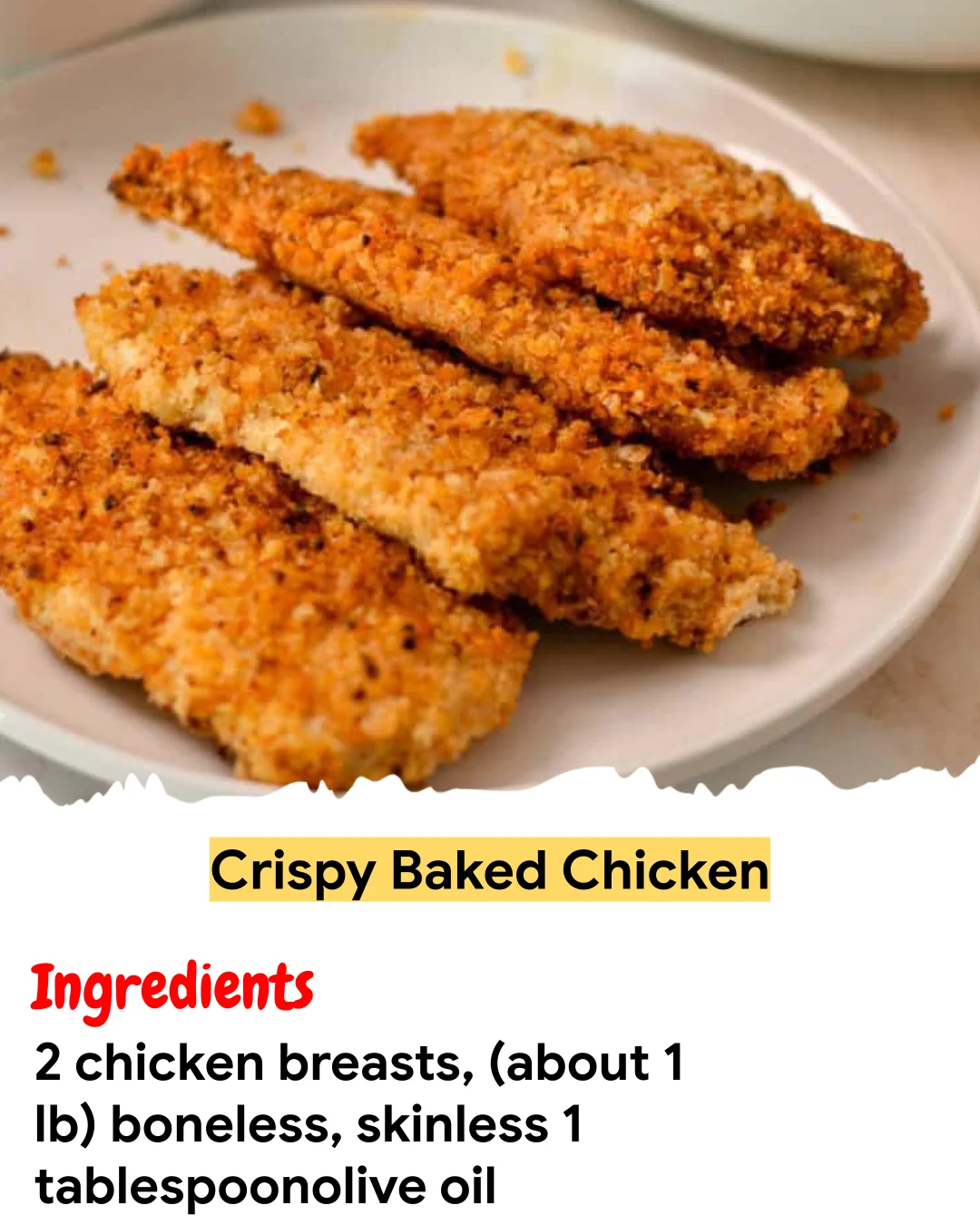 Meal Prep Recipe Crispy Baked Chicken