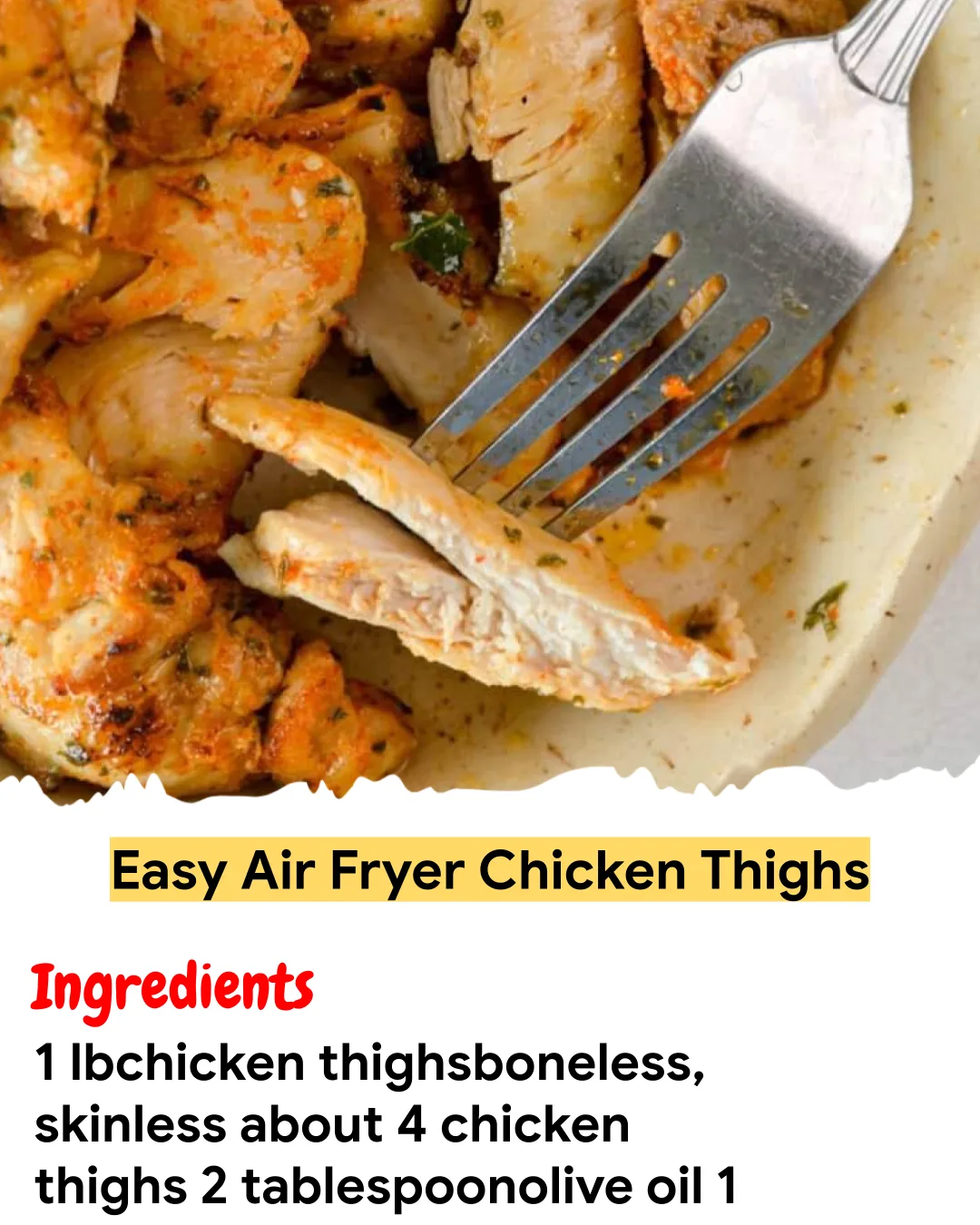 Meal Prep Recipe Easy Air Fryer Chicken Thighs