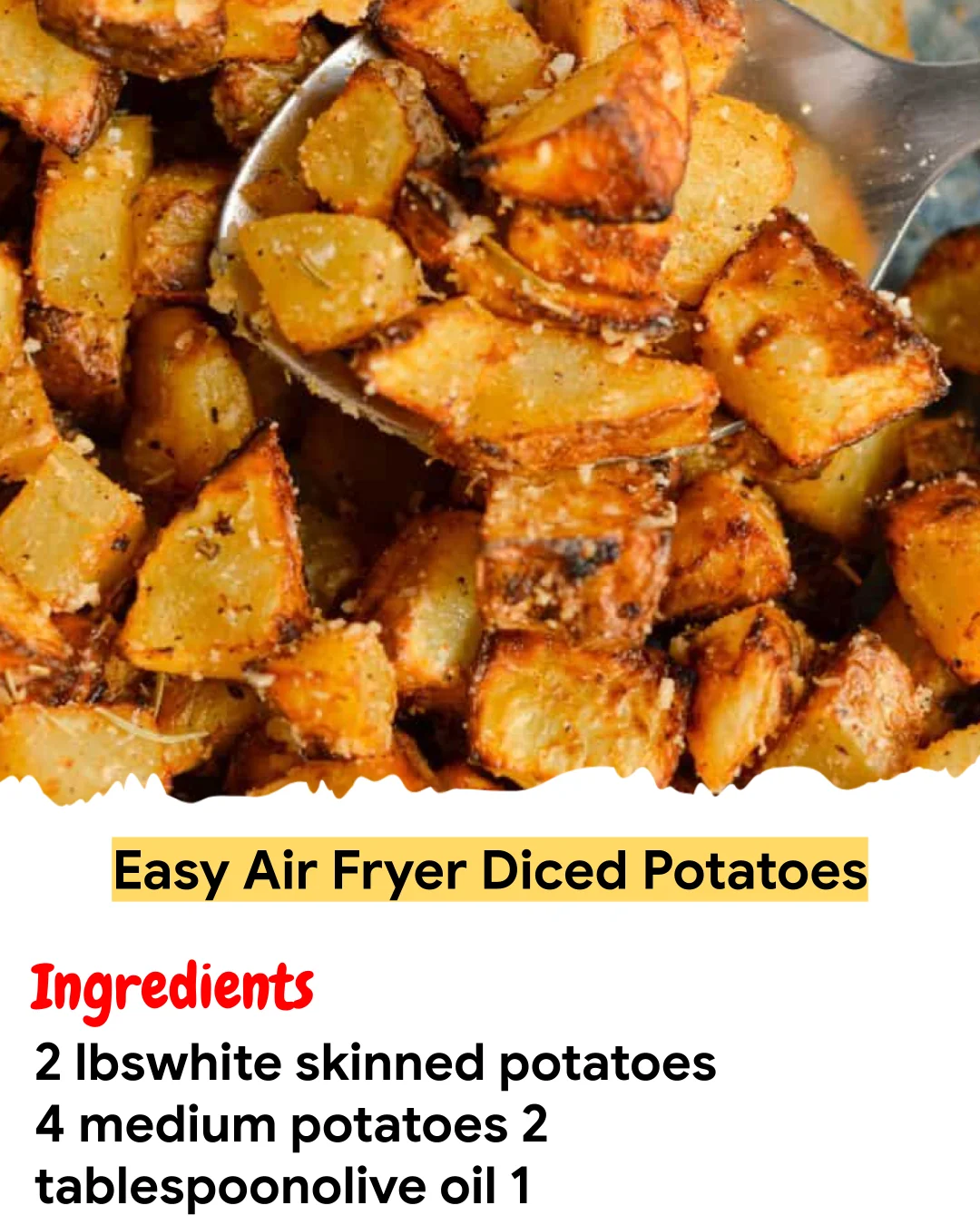Meal Prep Recipe Easy Air Fryer Diced Potatoes