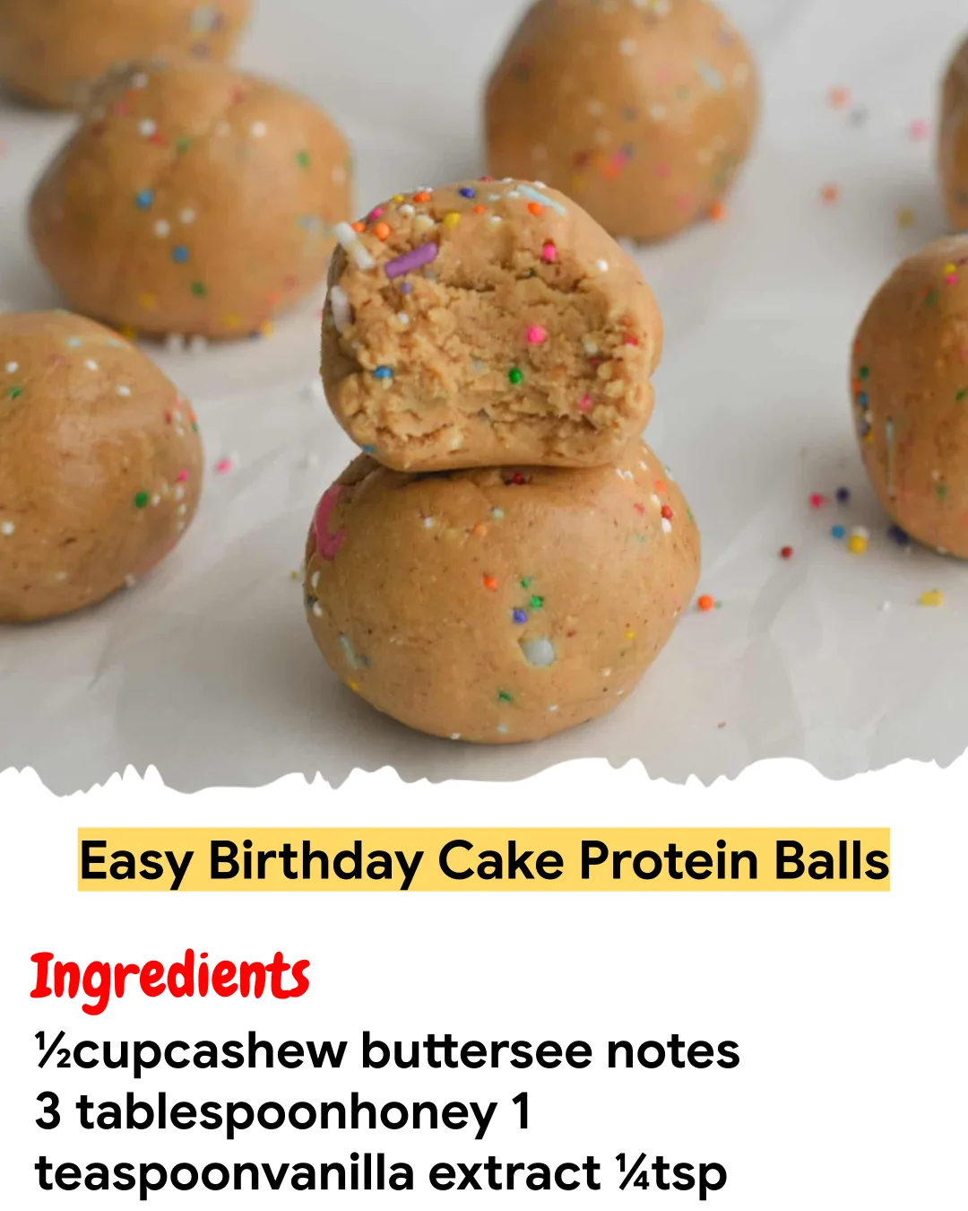 Meal Prep Recipe Easy Birthday Cake Protein Balls
