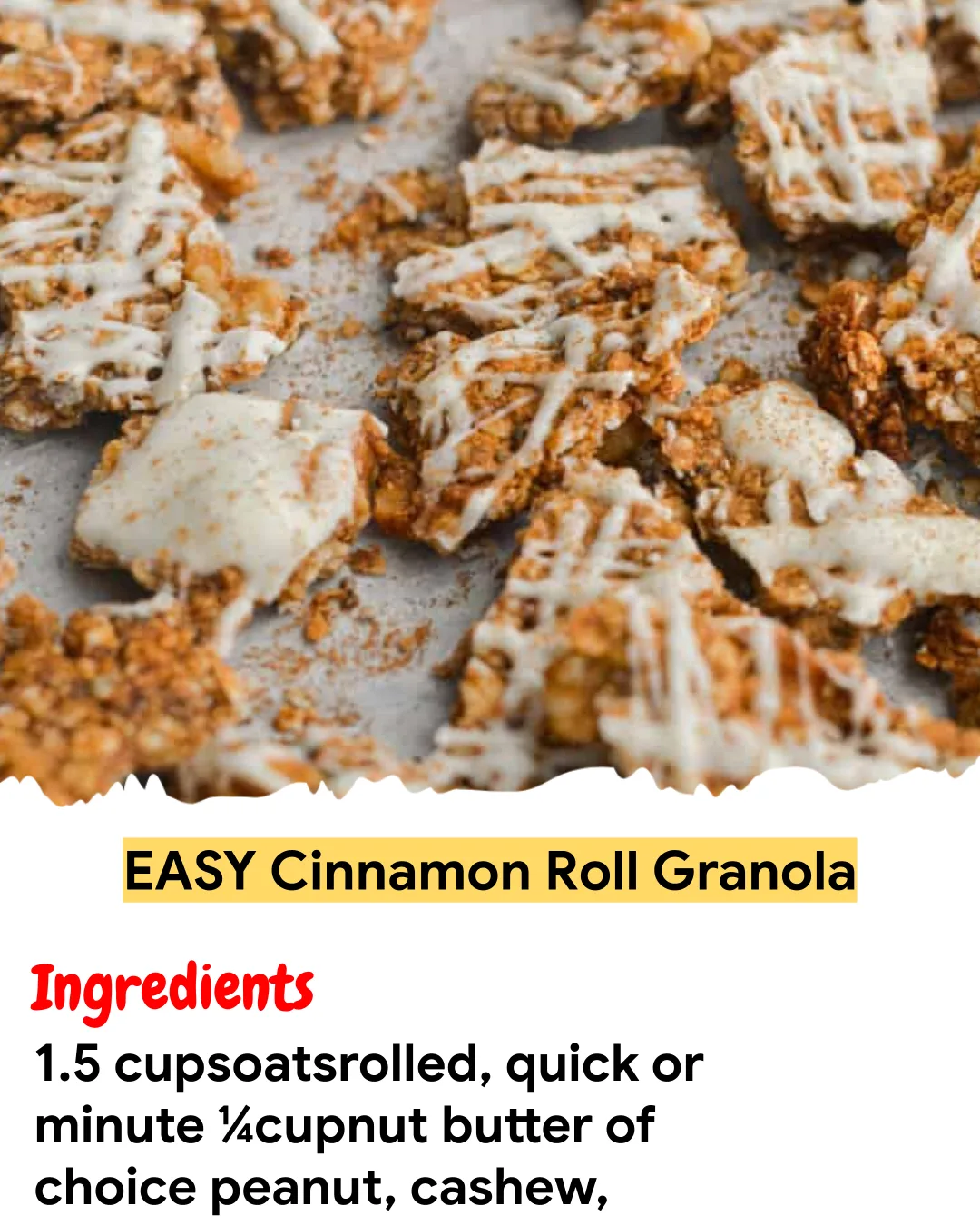 Meal Prep Recipe EASY Cinnamon Roll Granola