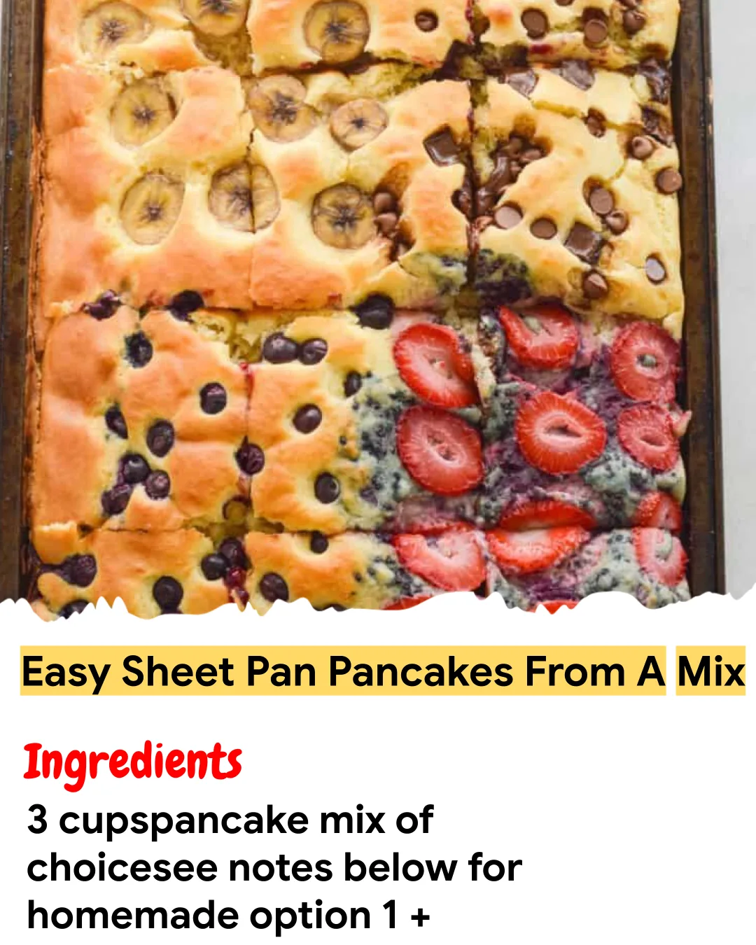 Meal Prep Recipe Easy Sheet Pan Pancakes From A Mix