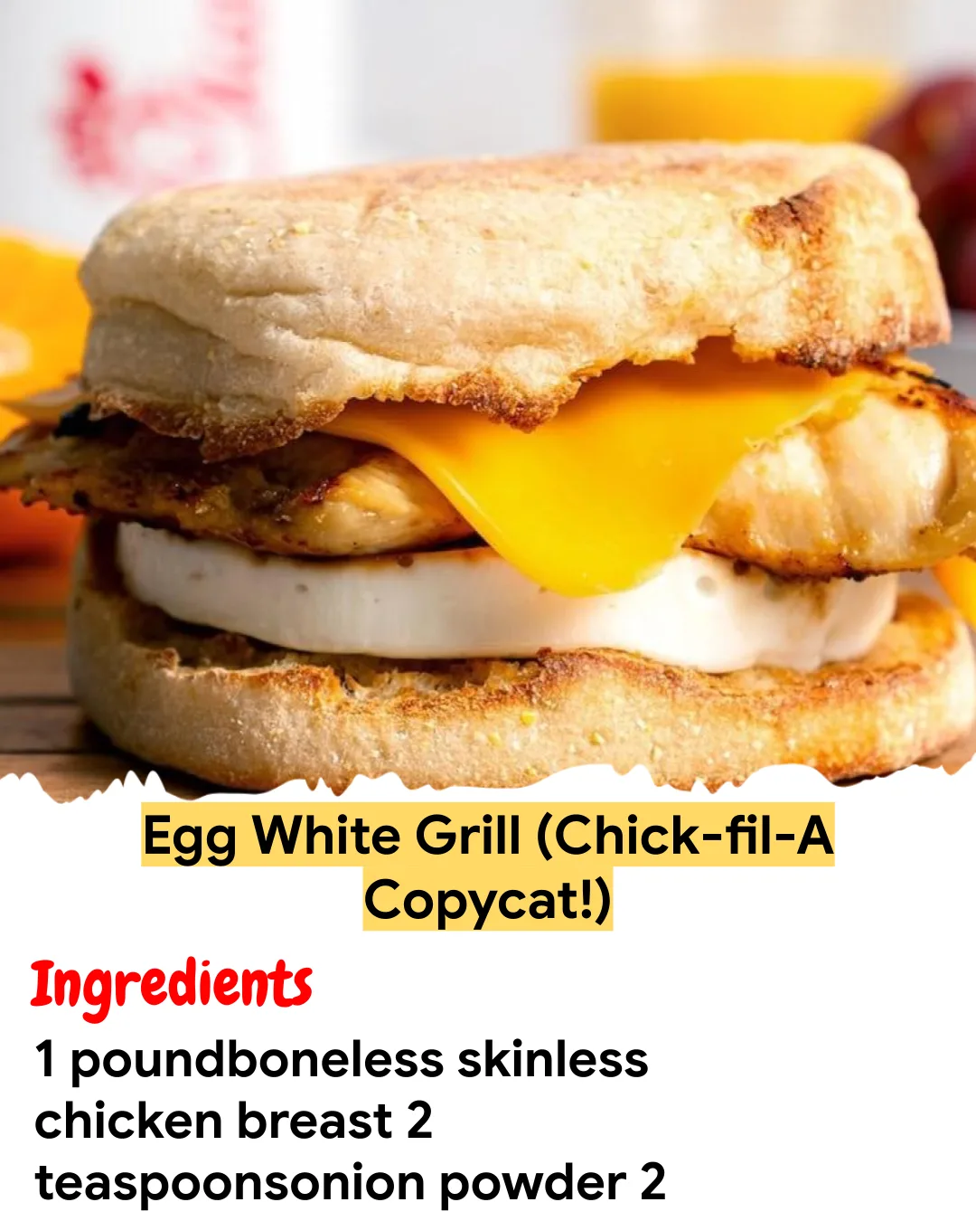 Meal Prep Recipe Egg White Grill (Chick-fil-A Copycat!)