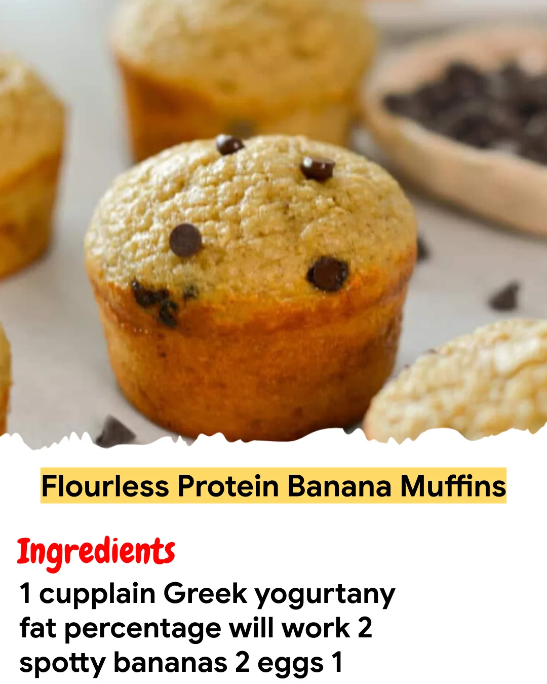 Meal Prep Recipe Flourless Protein Banana Muffins