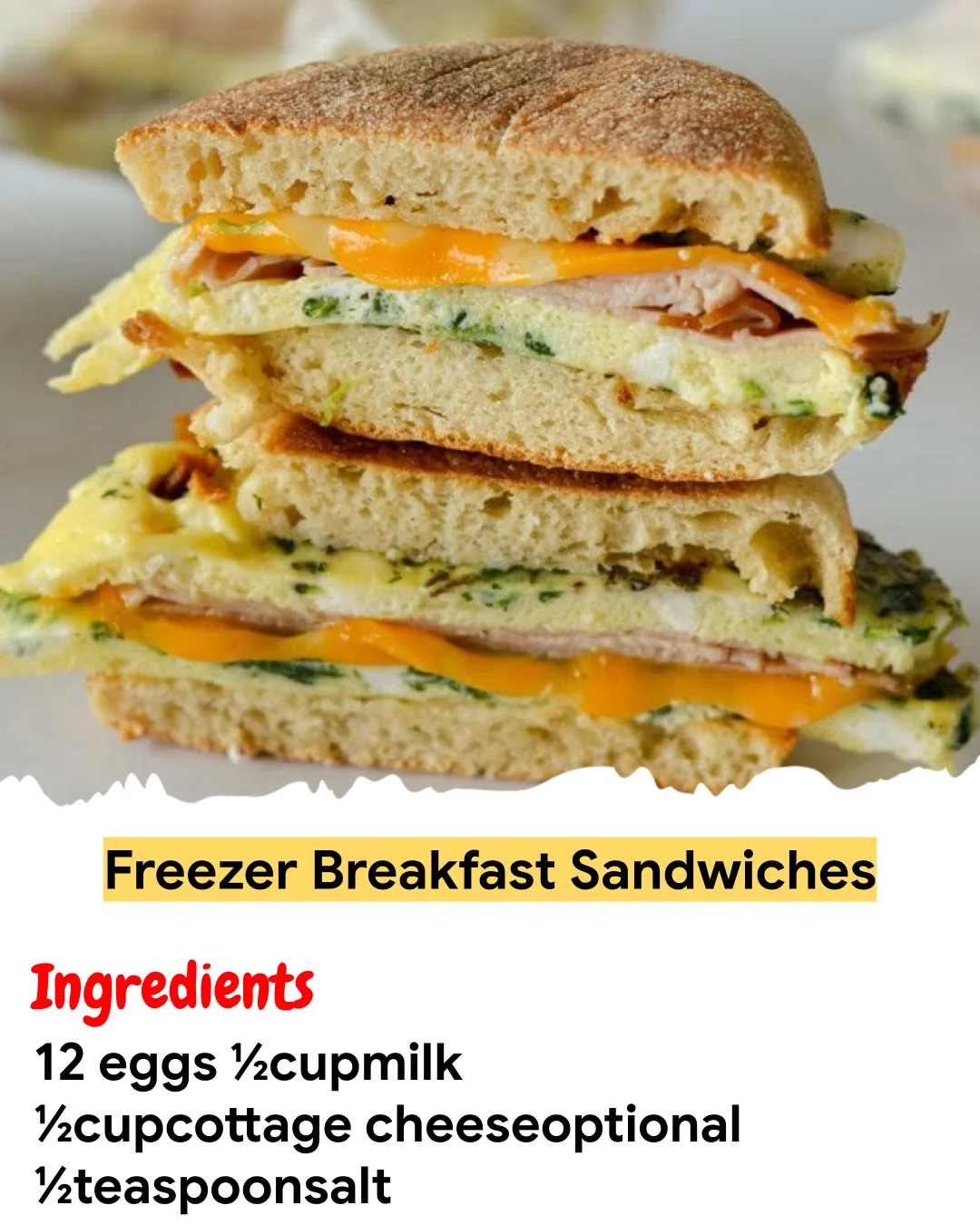 Meal Prep Recipe Freezer Breakfast Sandwiches