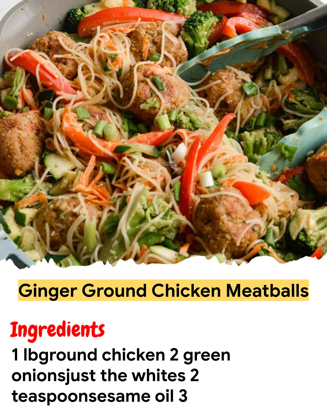 Meal Prep Recipe Ginger Ground Chicken Meatballs