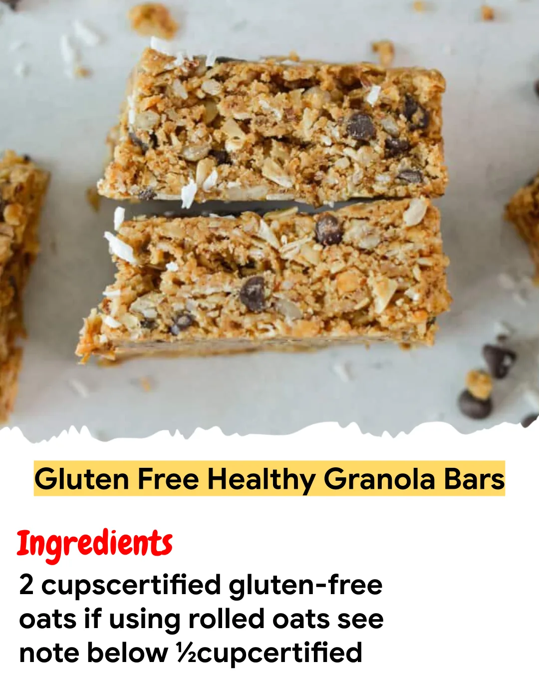 Meal Prep Recipe Gluten Free Healthy Granola Bars
