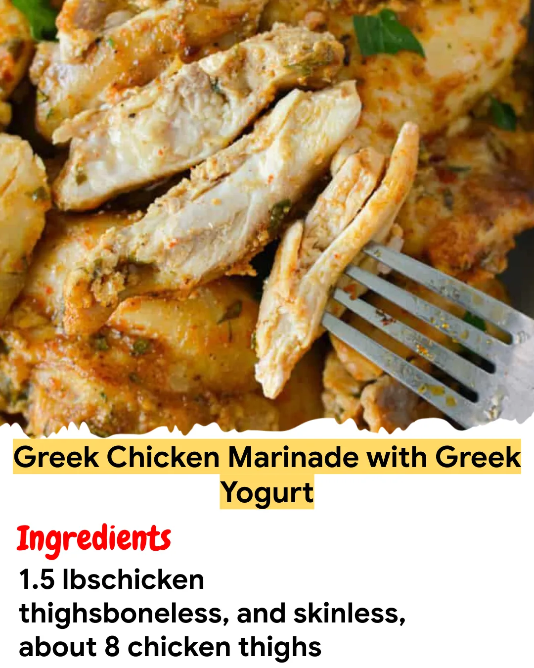 Meal Prep Recipe Greek Chicken Marinade with Greek Yogurt