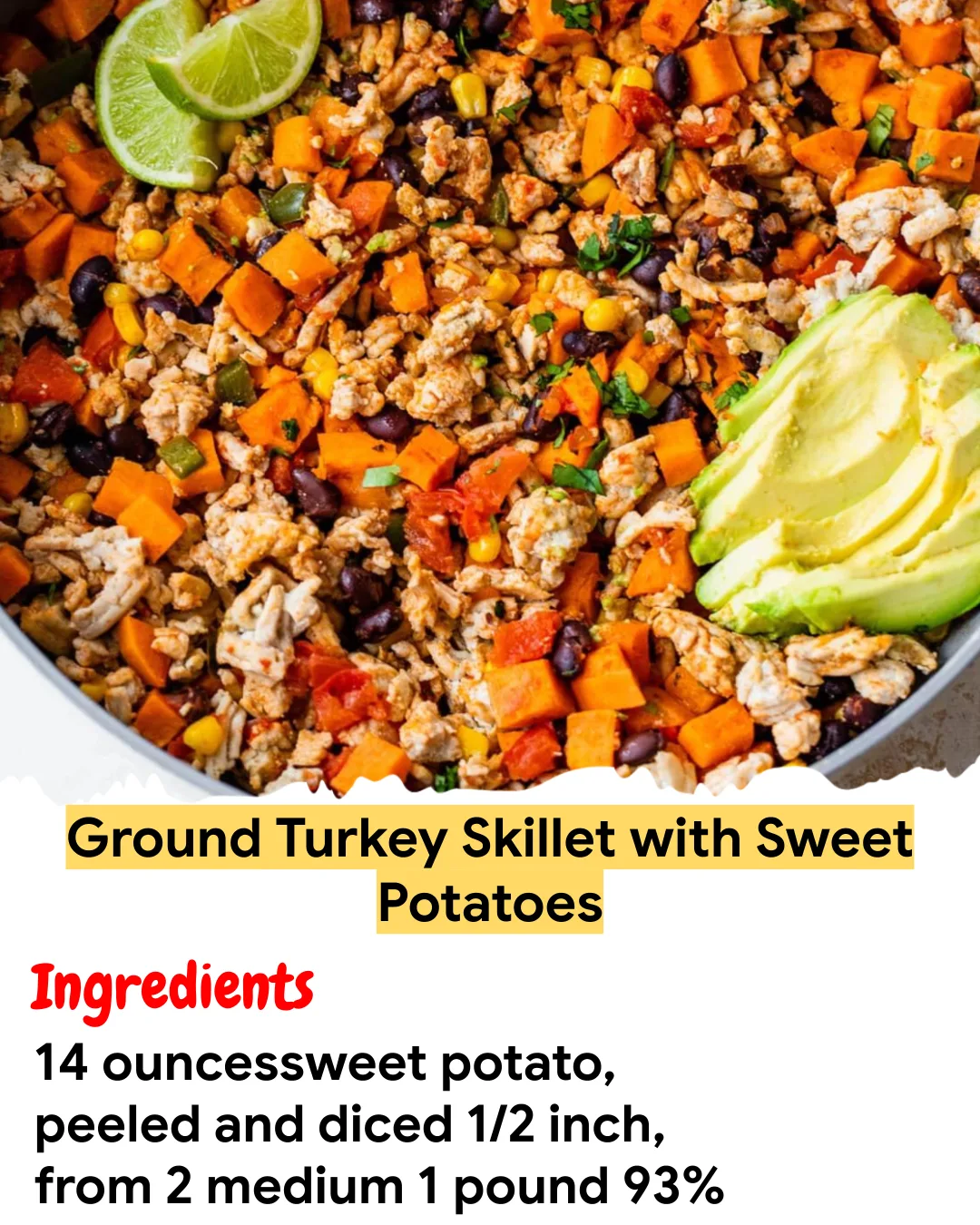 Meal Prep Recipe Ground Turkey Skillet with Sweet Potatoes