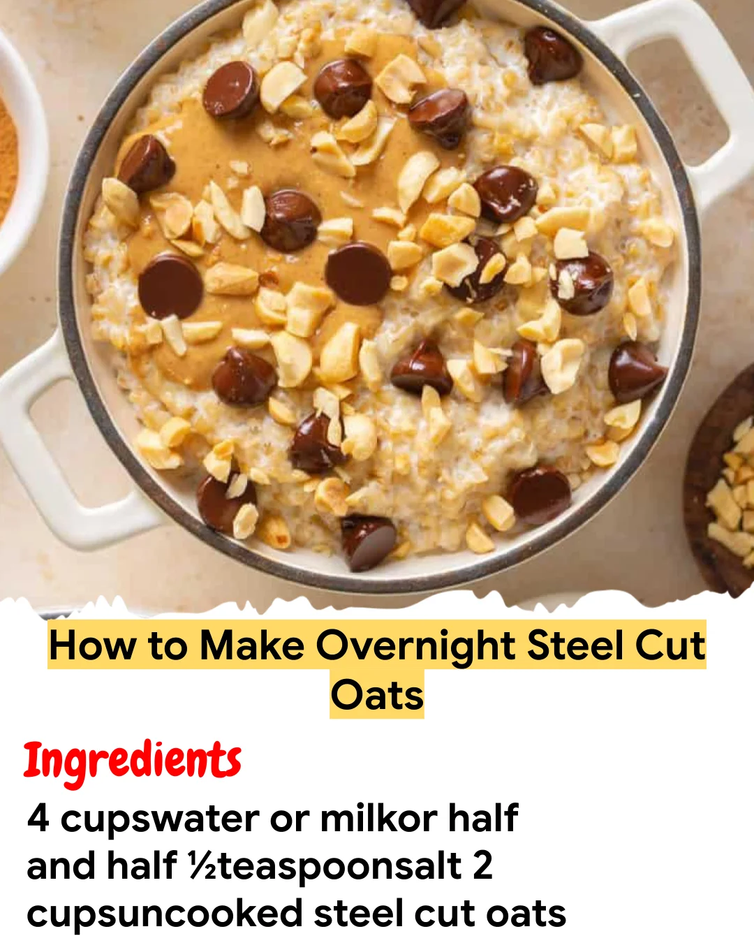Meal Prep Recipe How to Make Overnight Steel Cut Oats