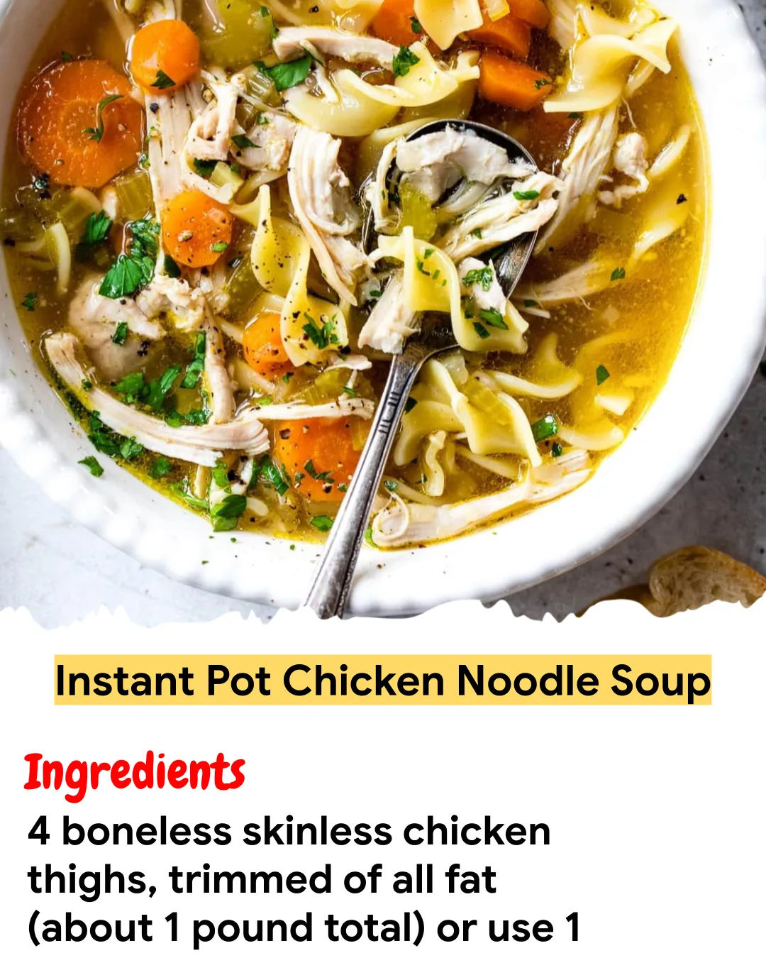 Meal Prep Recipe Instant Pot Chicken Noodle Soup