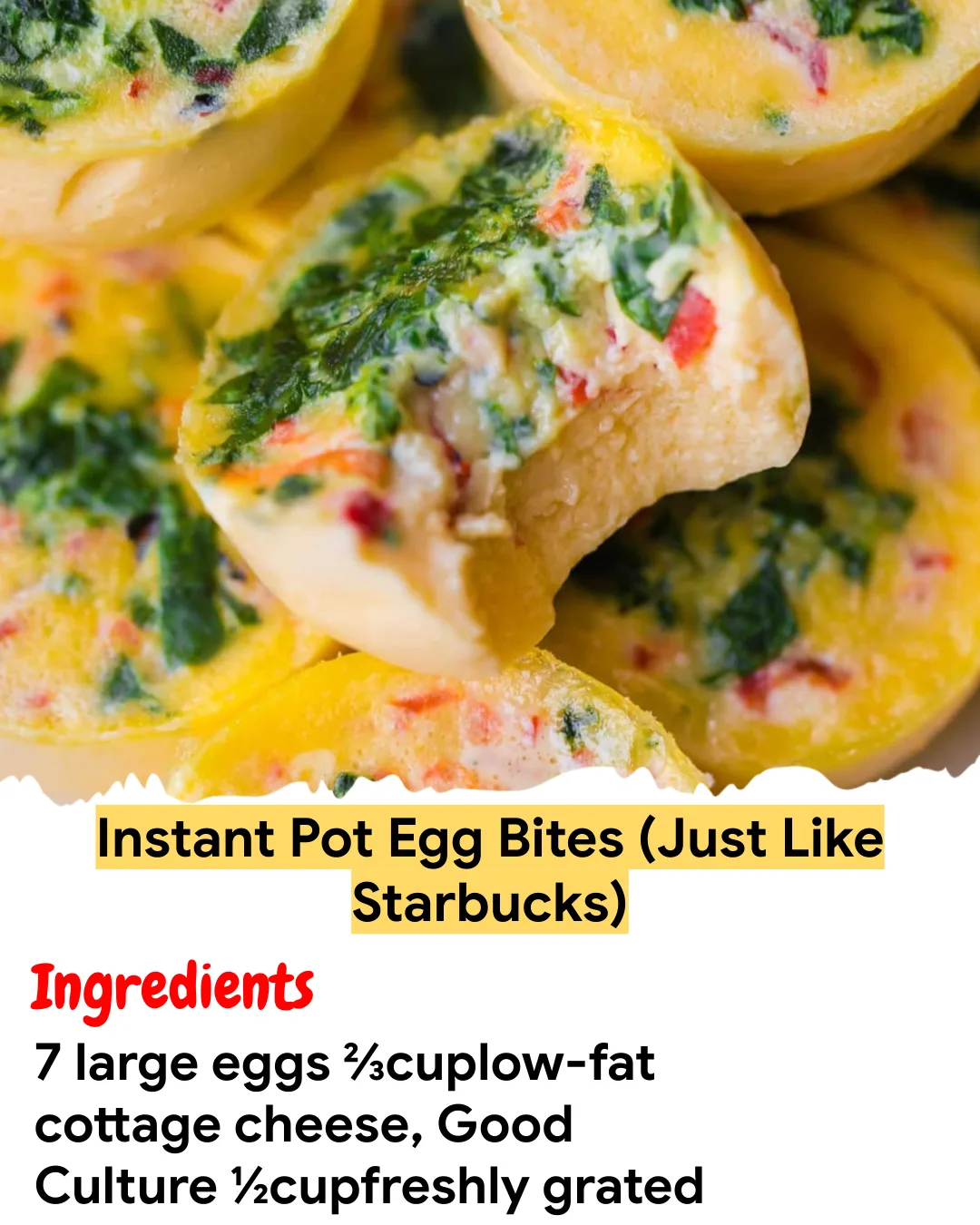 Meal Prep Recipe Instant Pot Egg Bites (Just Like Starbucks)
