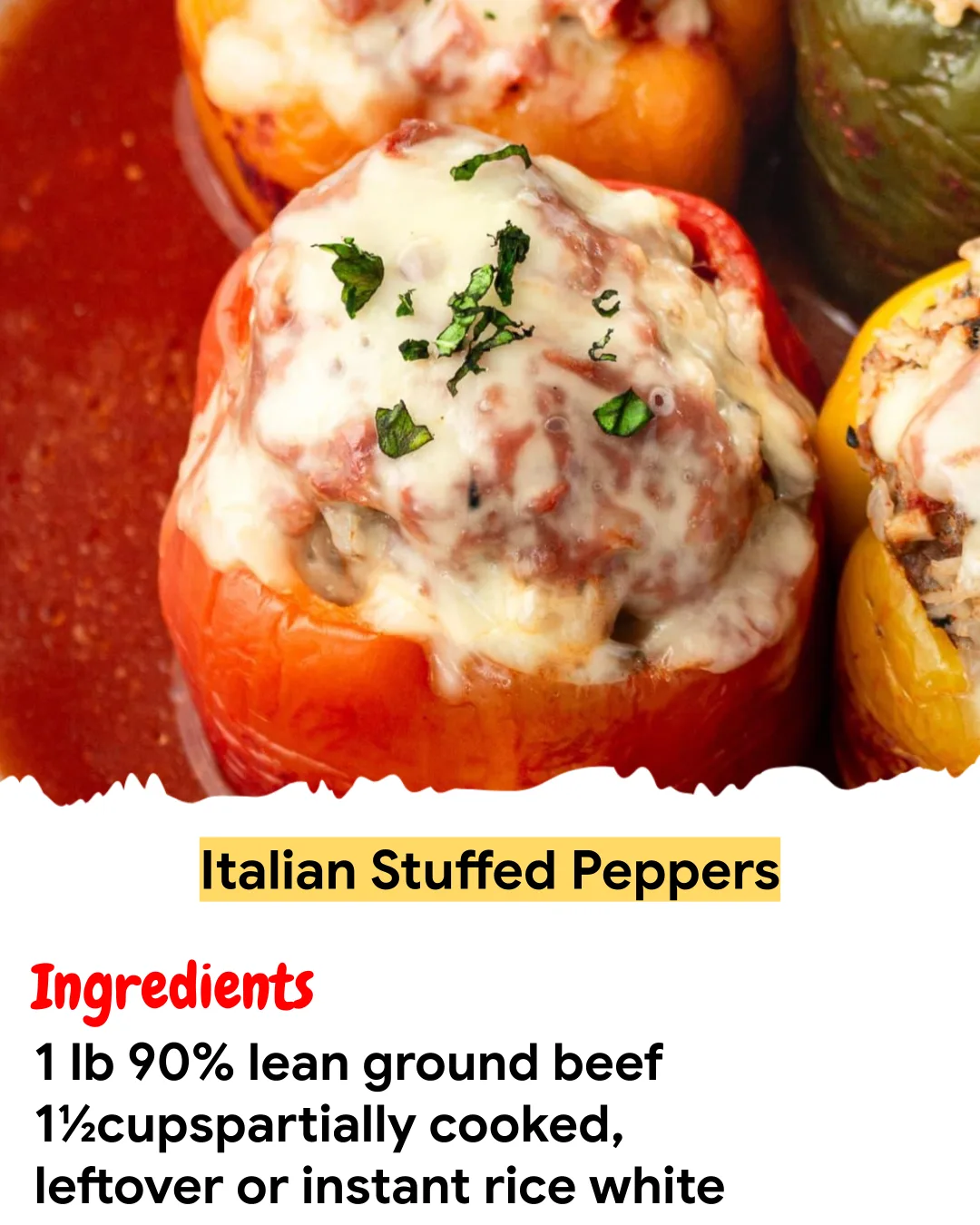 Meal Prep Recipe Italian Stuffed Peppers