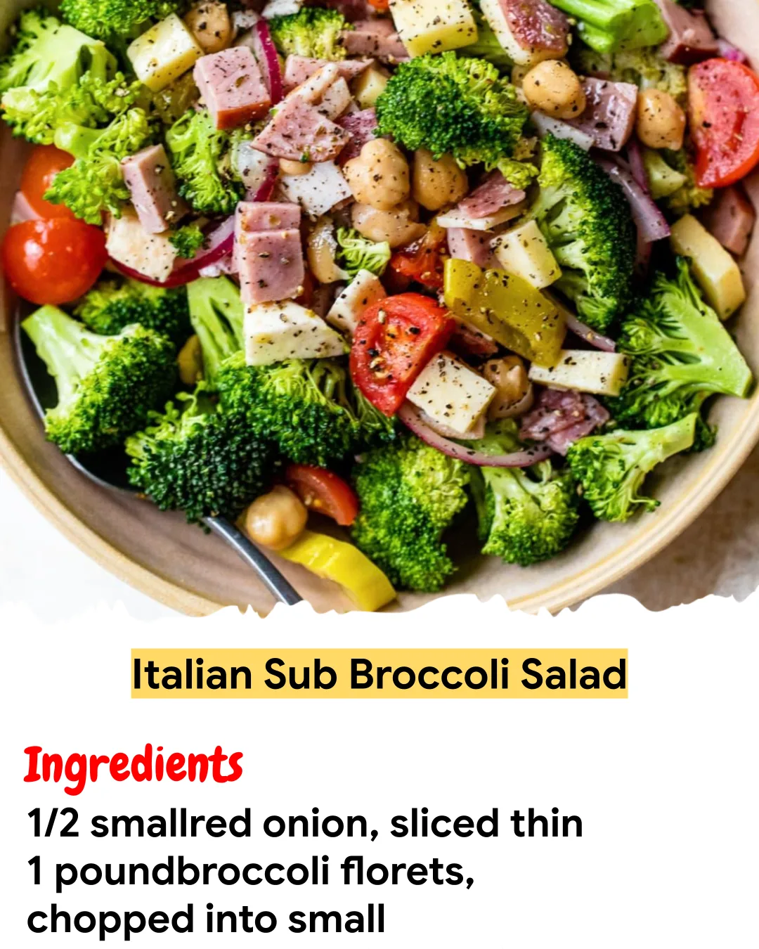 Meal Prep Recipe Italian Sub Broccoli Salad