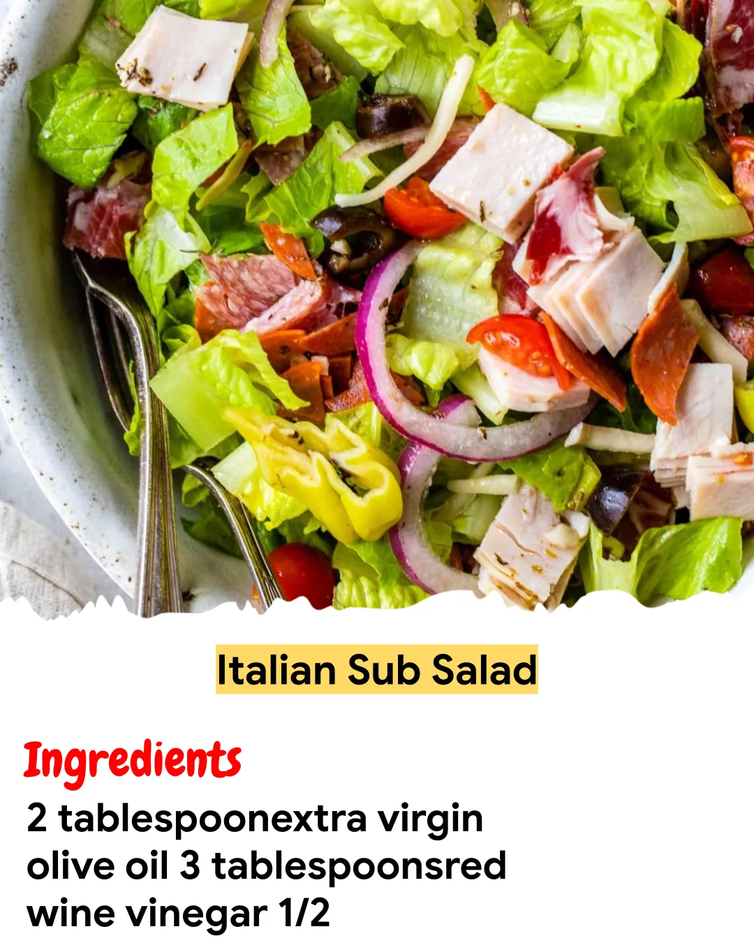 Meal Prep Recipe Italian Sub Salad