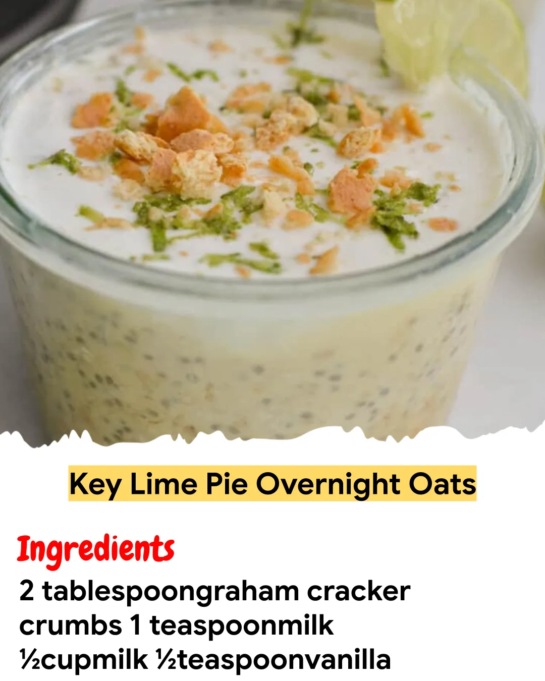 Meal Prep Recipe Key Lime Pie Overnight Oats