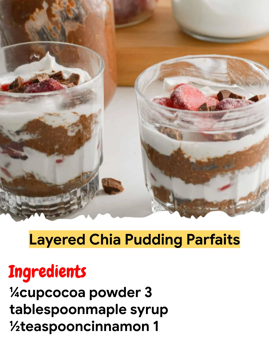 Meal Prep Recipe Layered Chia Pudding Parfaits