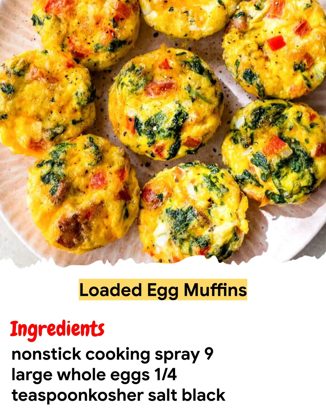 Meal Prep Recipe Loaded Egg Muffins