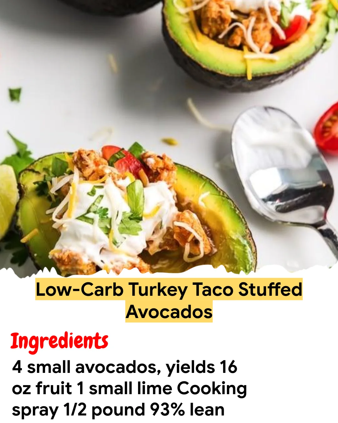 Meal Prep Recipe Low-Carb Turkey Taco Stuffed Avocados