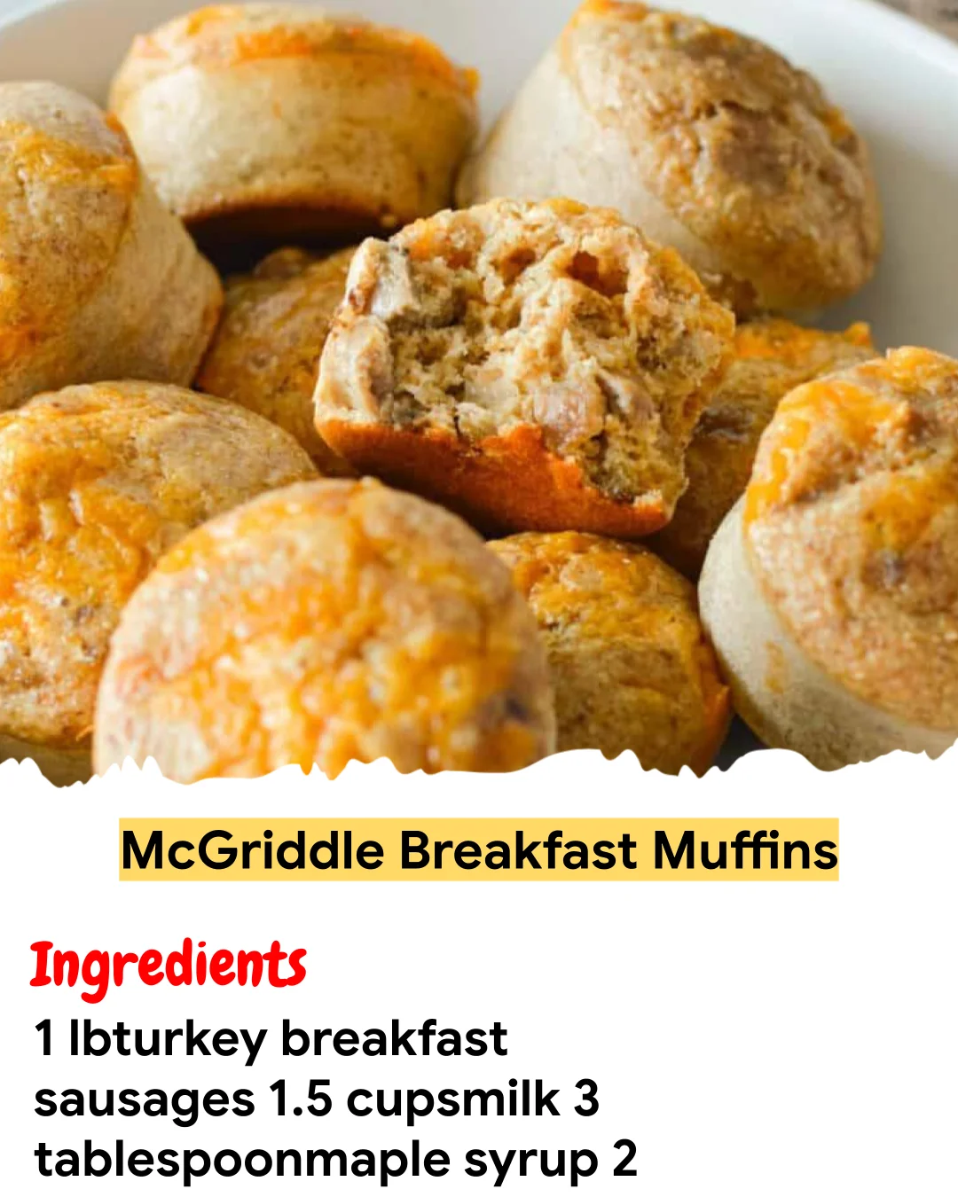 Meal Prep Recipe McGriddle Breakfast Muffins