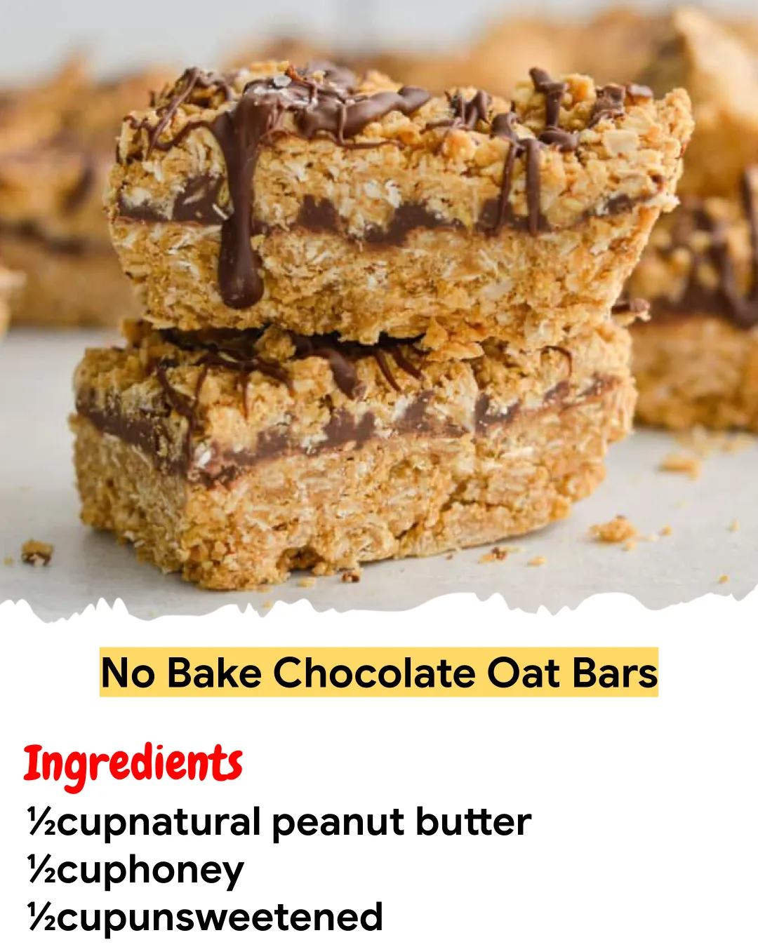 Meal Prep Recipe No Bake Chocolate Oat Bars